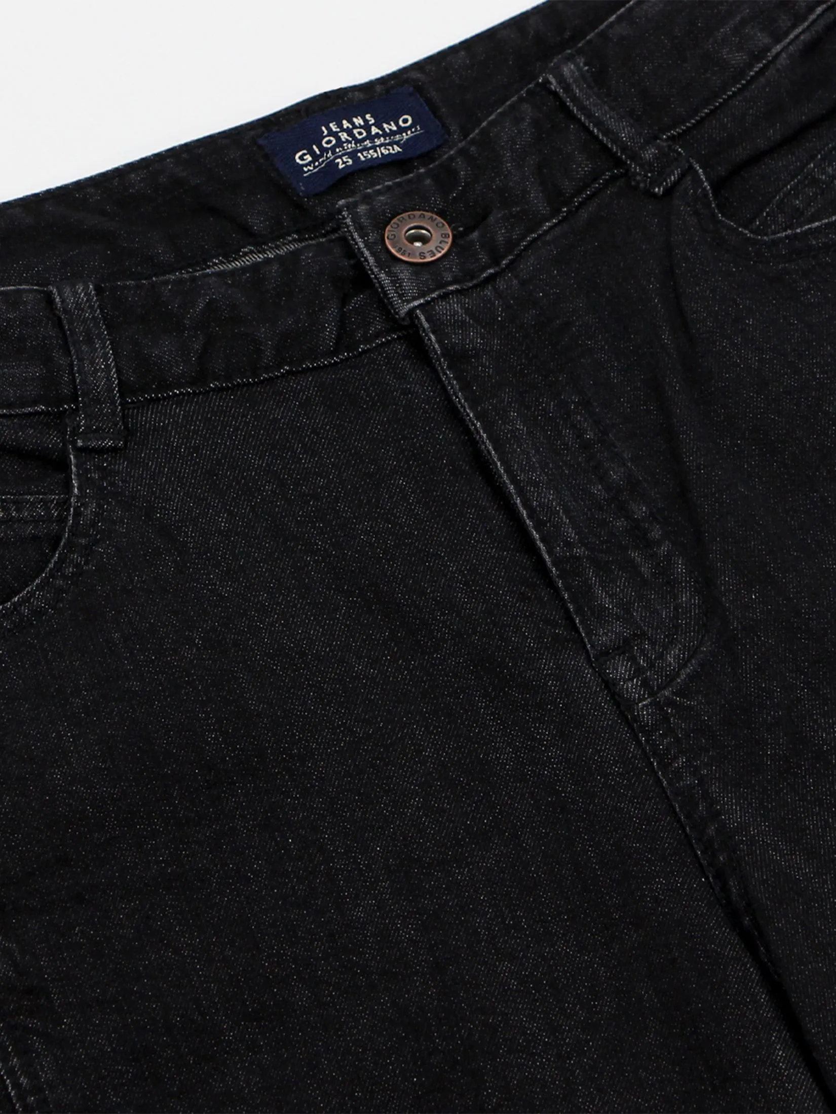 GIORDANO Women's Wide Leg Stretch Denim Jeans Black