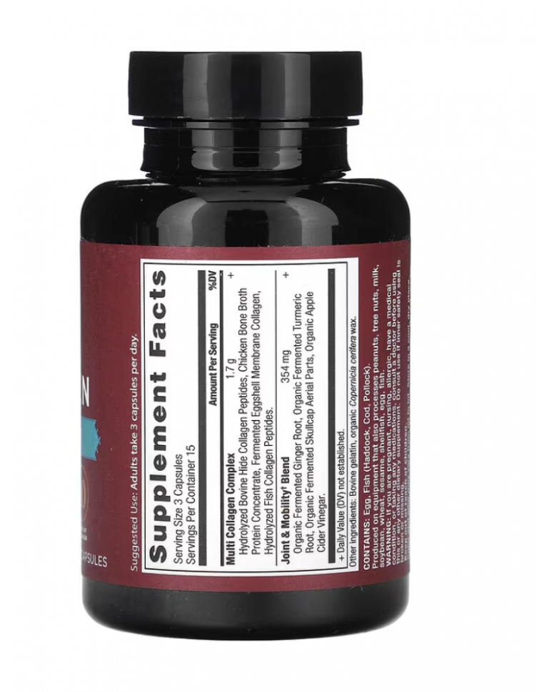 Dr. Axe / Ancient Nutrition, Multi Collagen, Joint + Mobility, 45 капсул