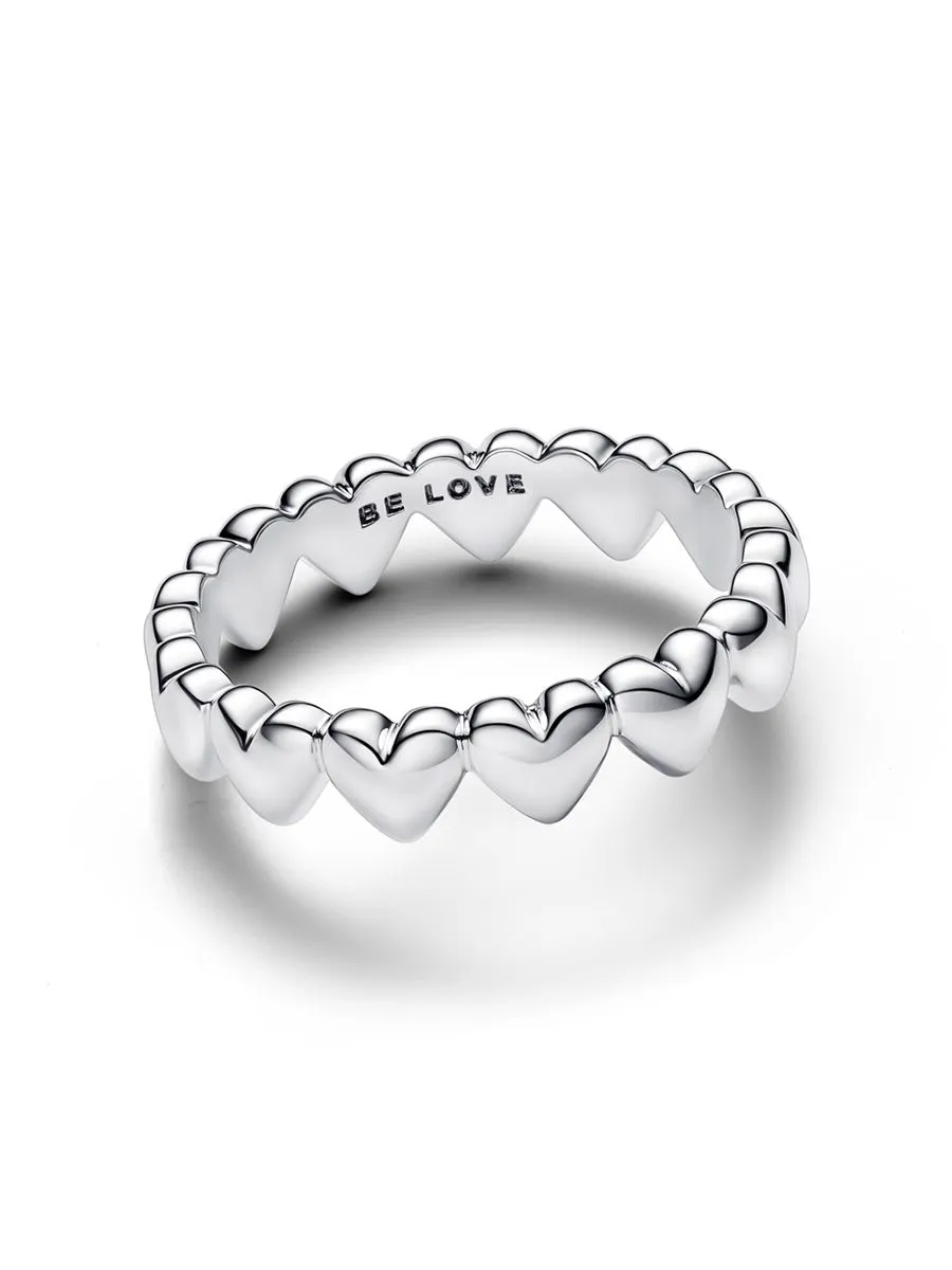 PANDORA Silver Hearts sterling silver ring