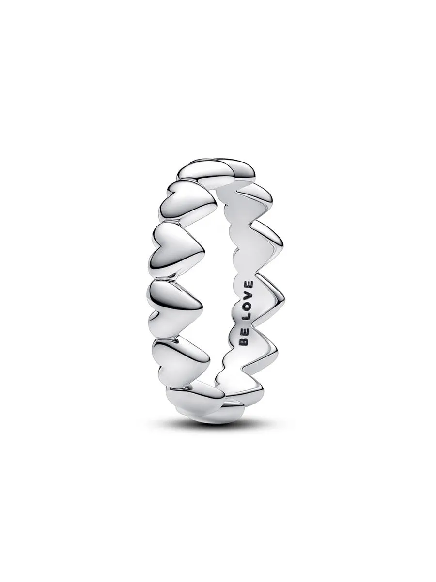 PANDORA Silver Hearts sterling silver ring