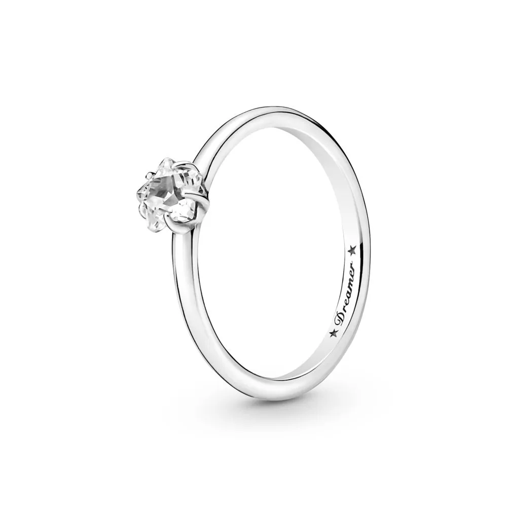 PANDORA Pandora Star sterling silver ring with  clear cubic zirconia