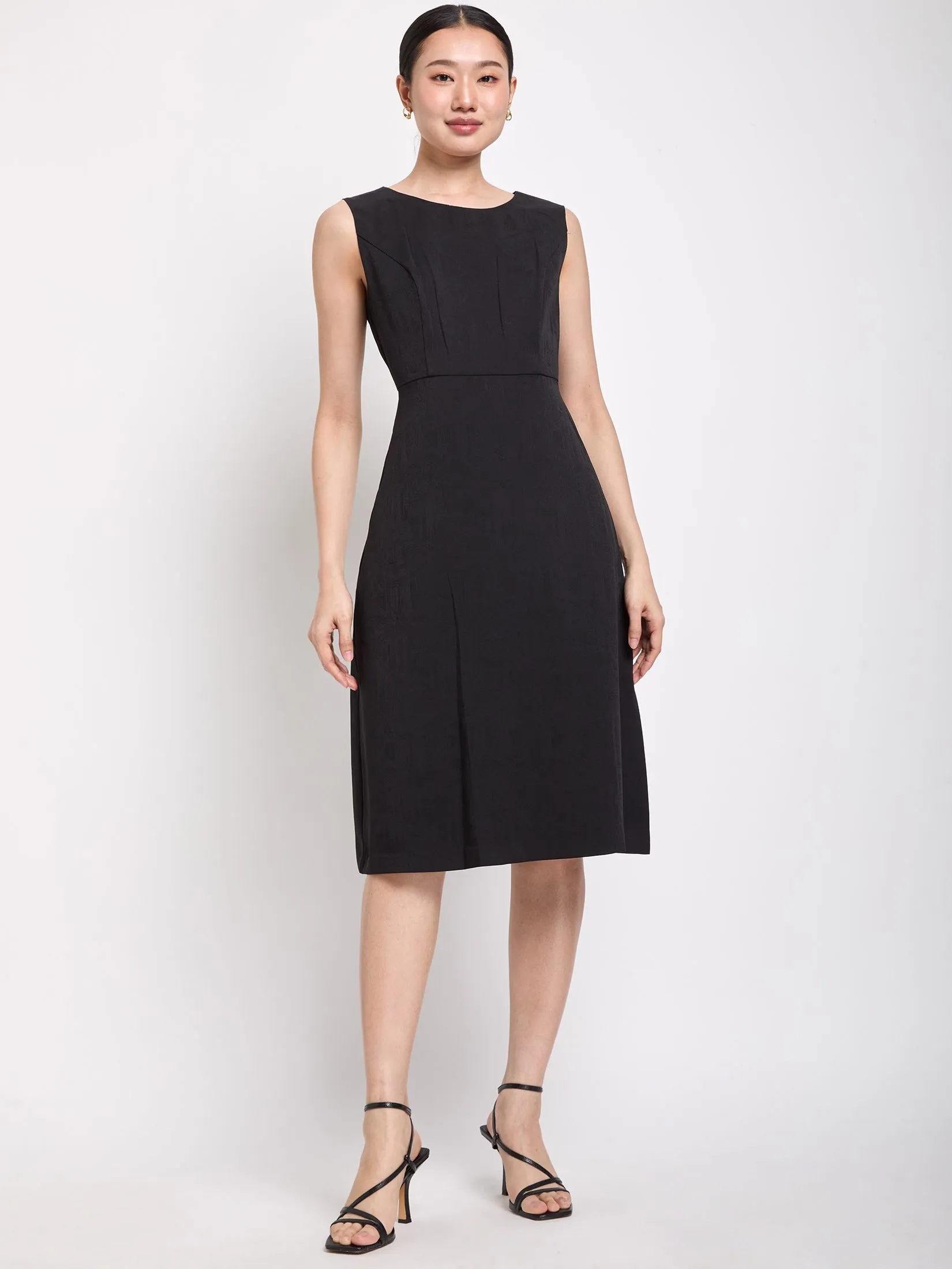 EXPRESSIONS Women Dress Sleeveless With Front Stitch Detail