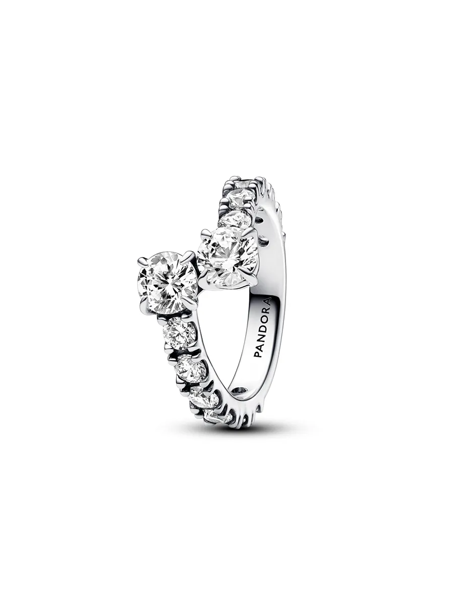 PANDORA Silver Sterling ring with clear cubic zirconia