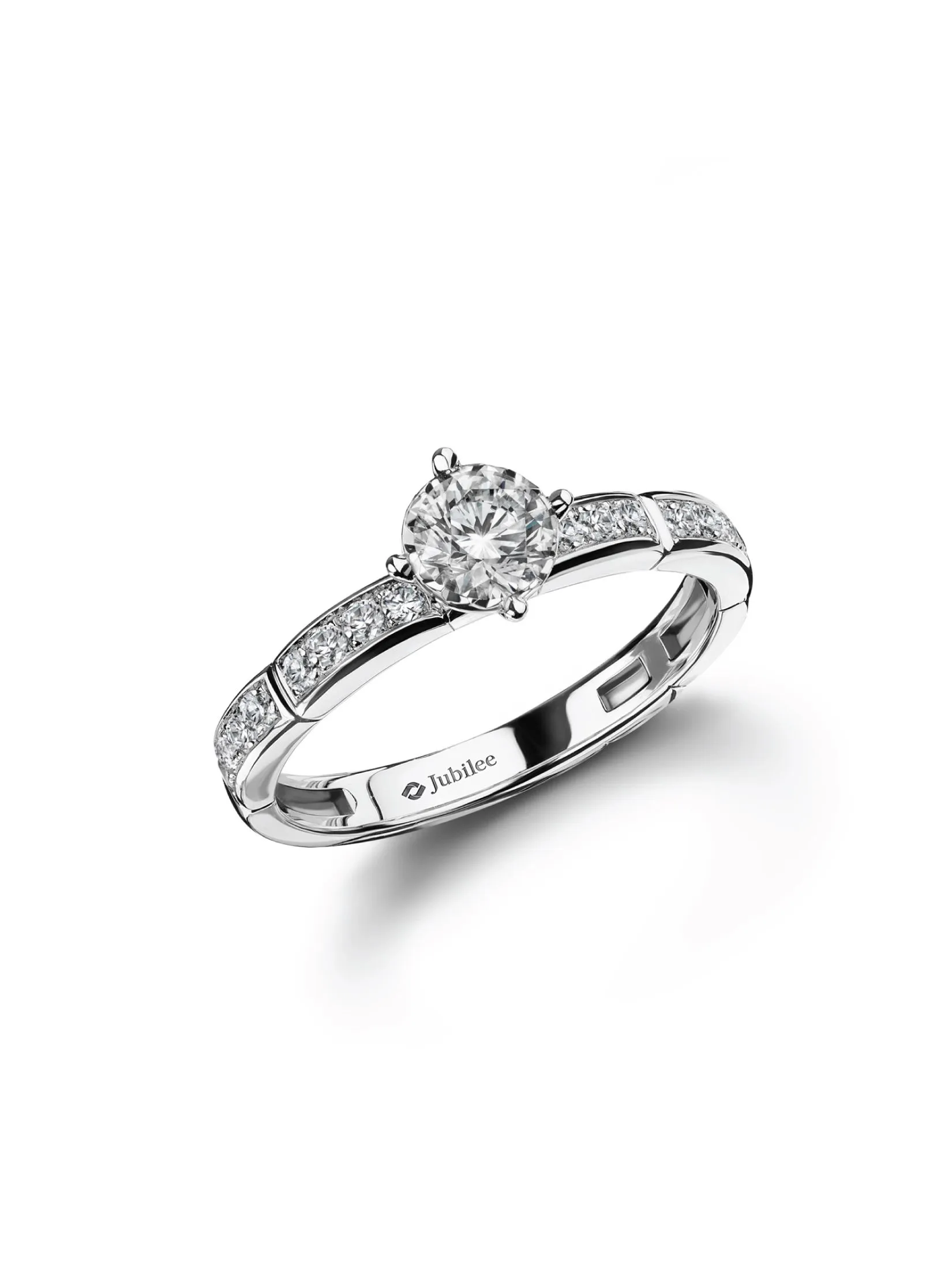 JUBILEE DIAMOND WG - Lumiere Brique Pave’ Solitaire Ring​