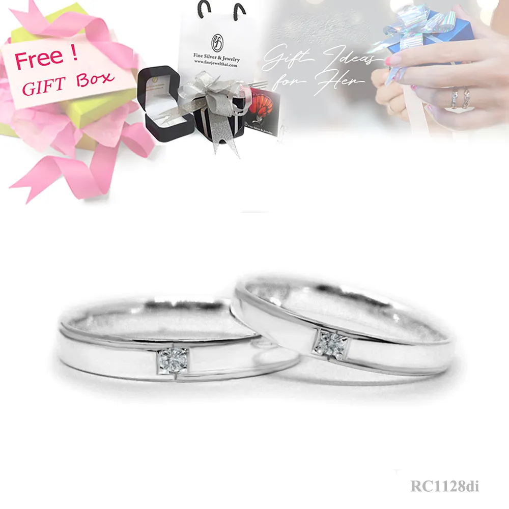 FINEJEWELTHAI [Made By Order] Women Couple Diamond silver Ring  Silver