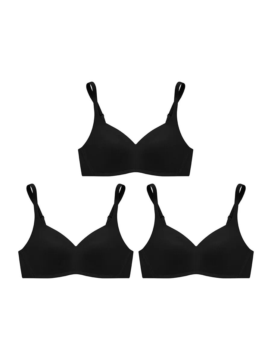 SABINA [Pack 3 Price] Bra Seamless Fit Perfect Bra Collection - Black