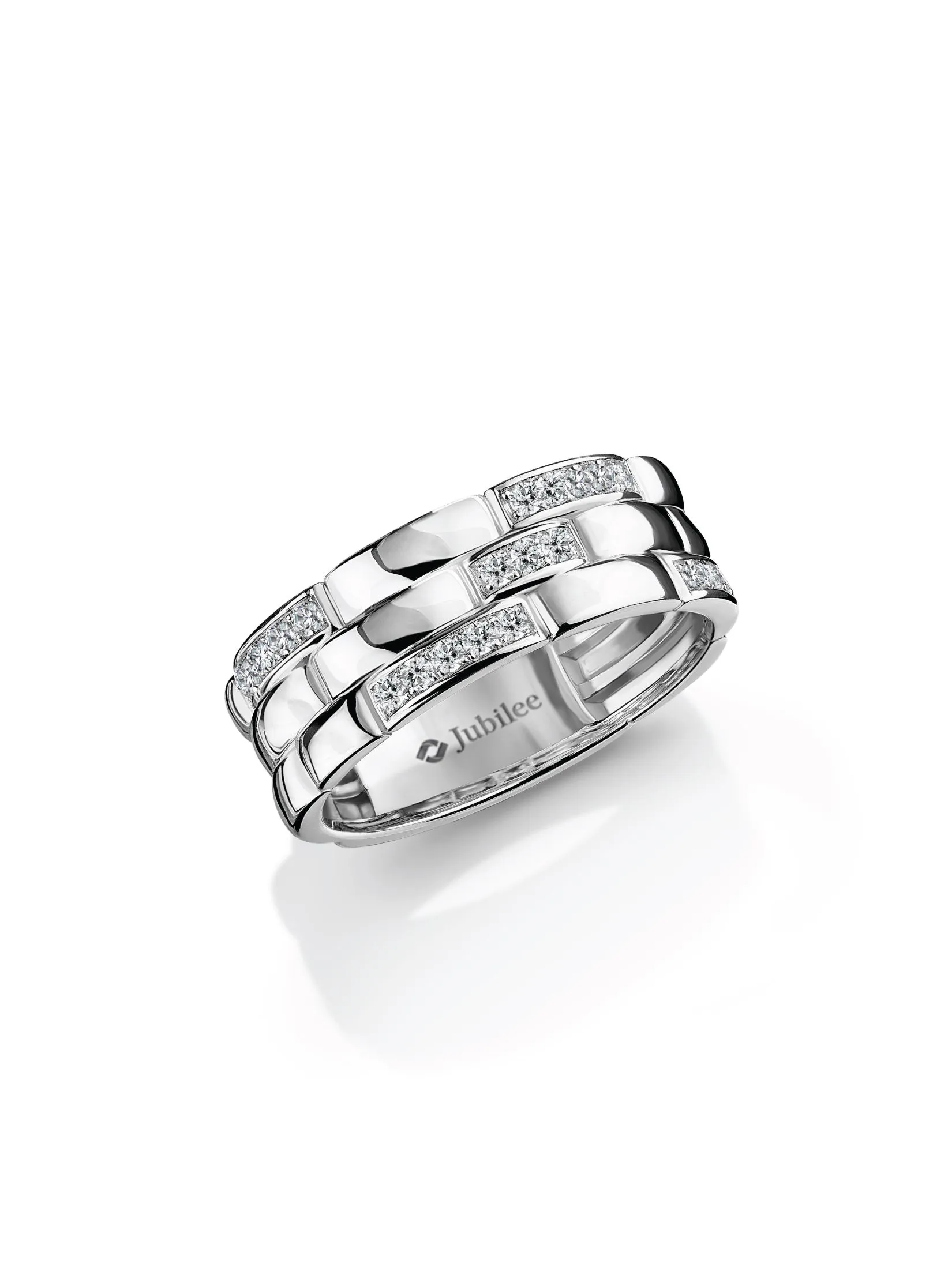 JUBILEE DIAMOND WG - Lumiere Brique Triple Row Band
