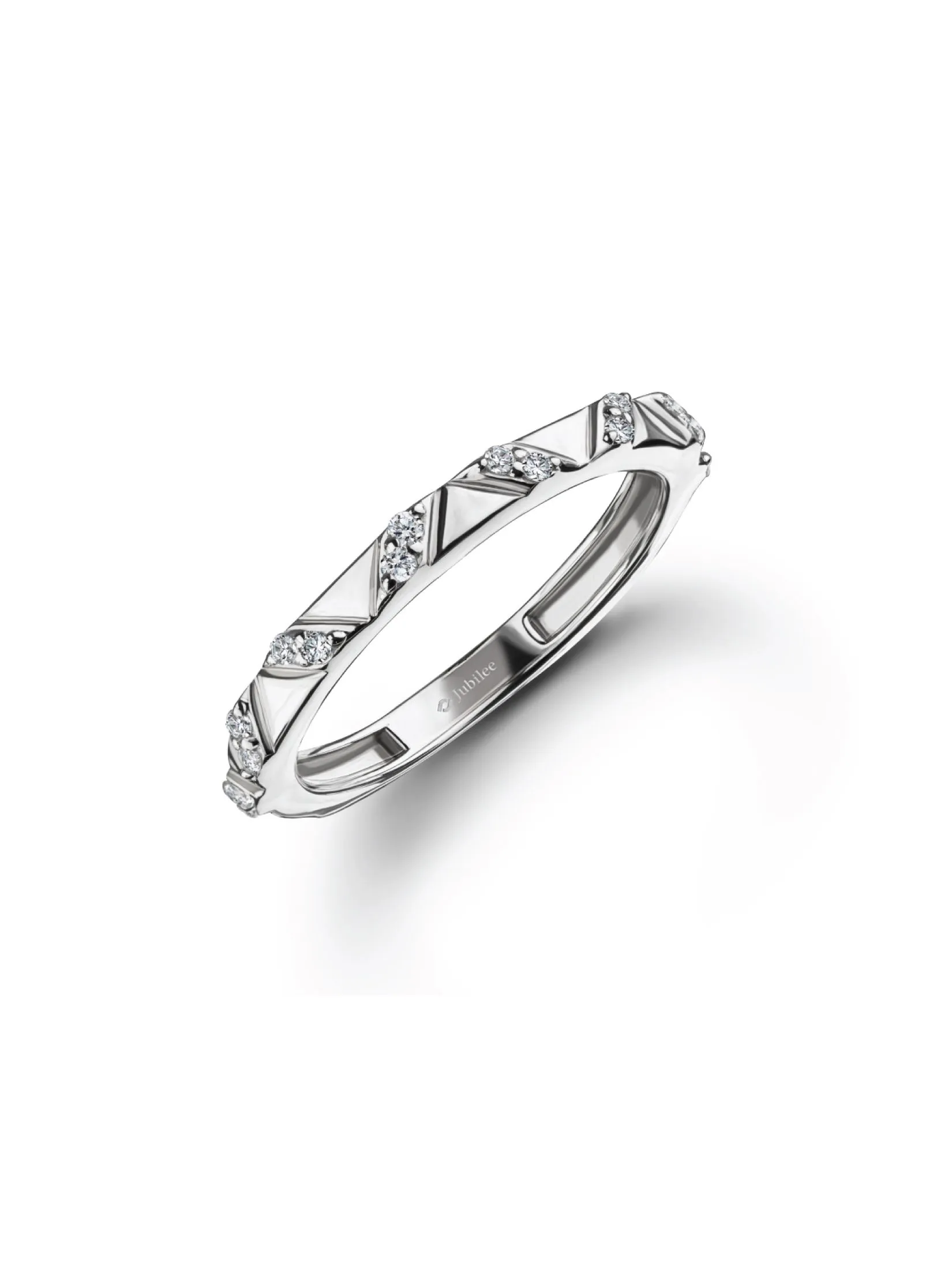 JUBILEE DIAMOND WG - Lumiere Brique Chevron Stack Ring