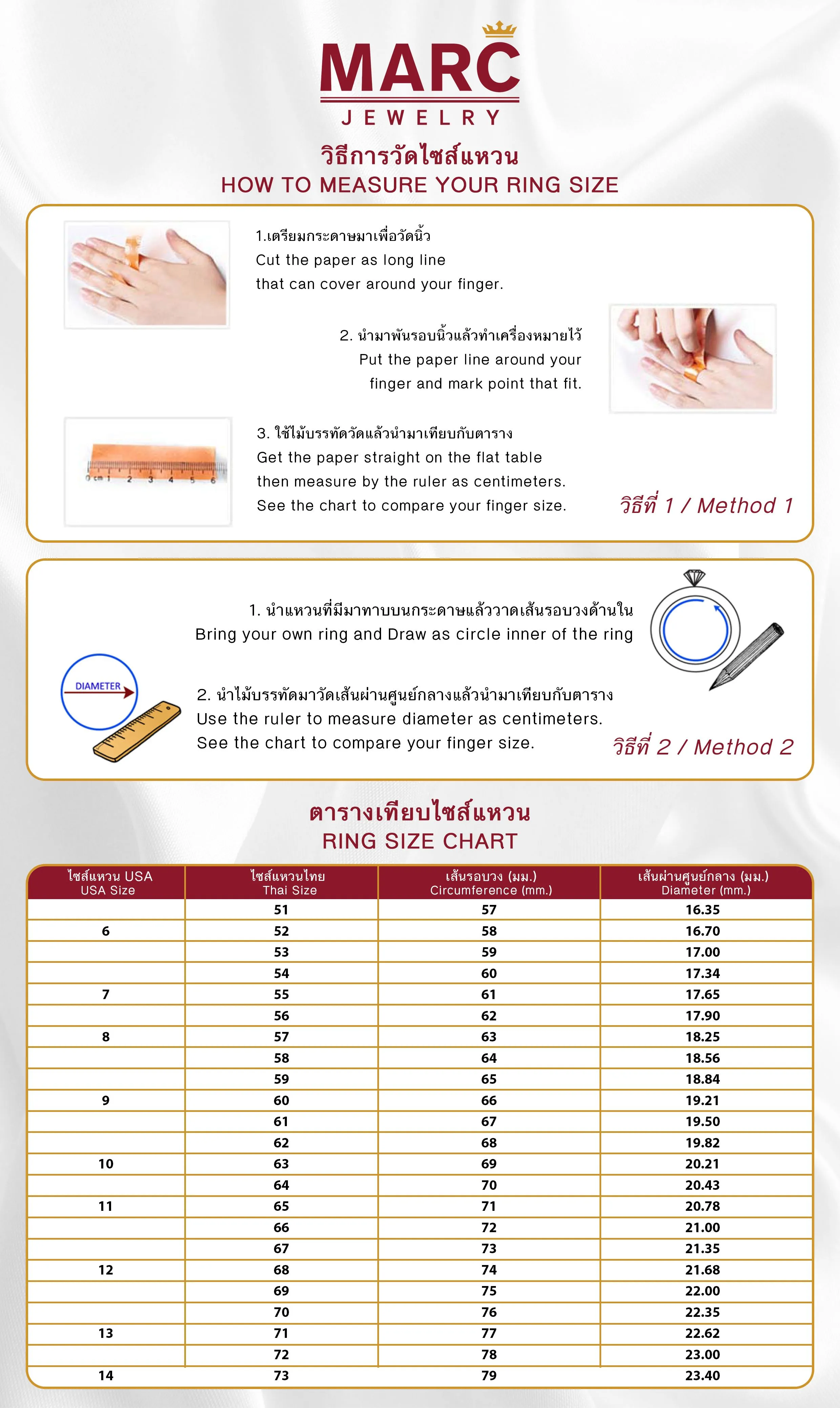 MARC JEWELRY Ring model no. SR01633W-CZ, White