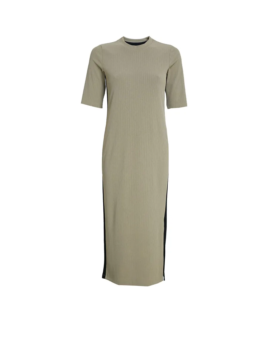 MONARCH Texture Stripe Color Block Knit Dress M99P075062 Green