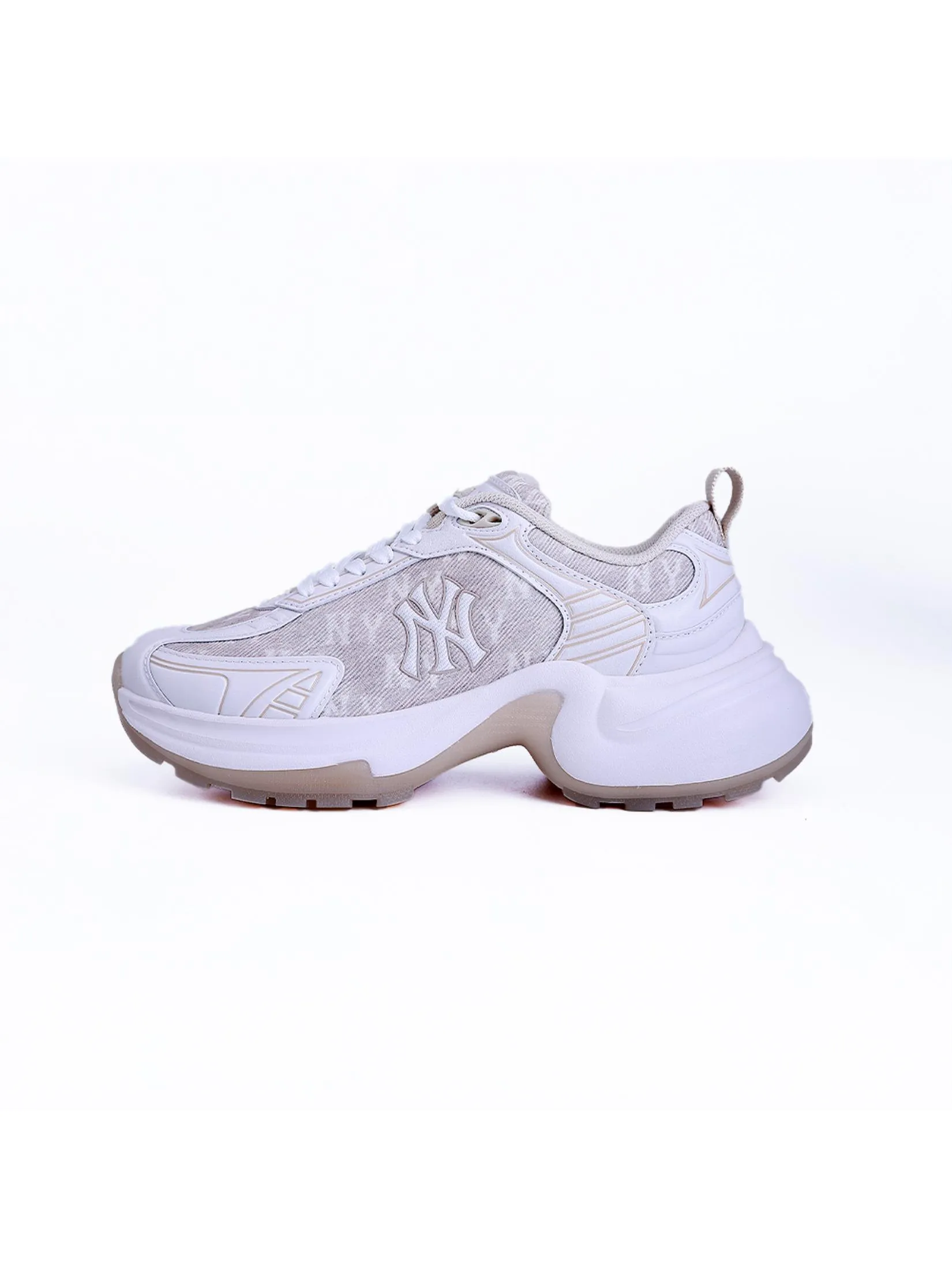 MLB Sneakers Unisex Xlg Chunky Denim Monogram Model 3ASHW065N 50BGS Beige
