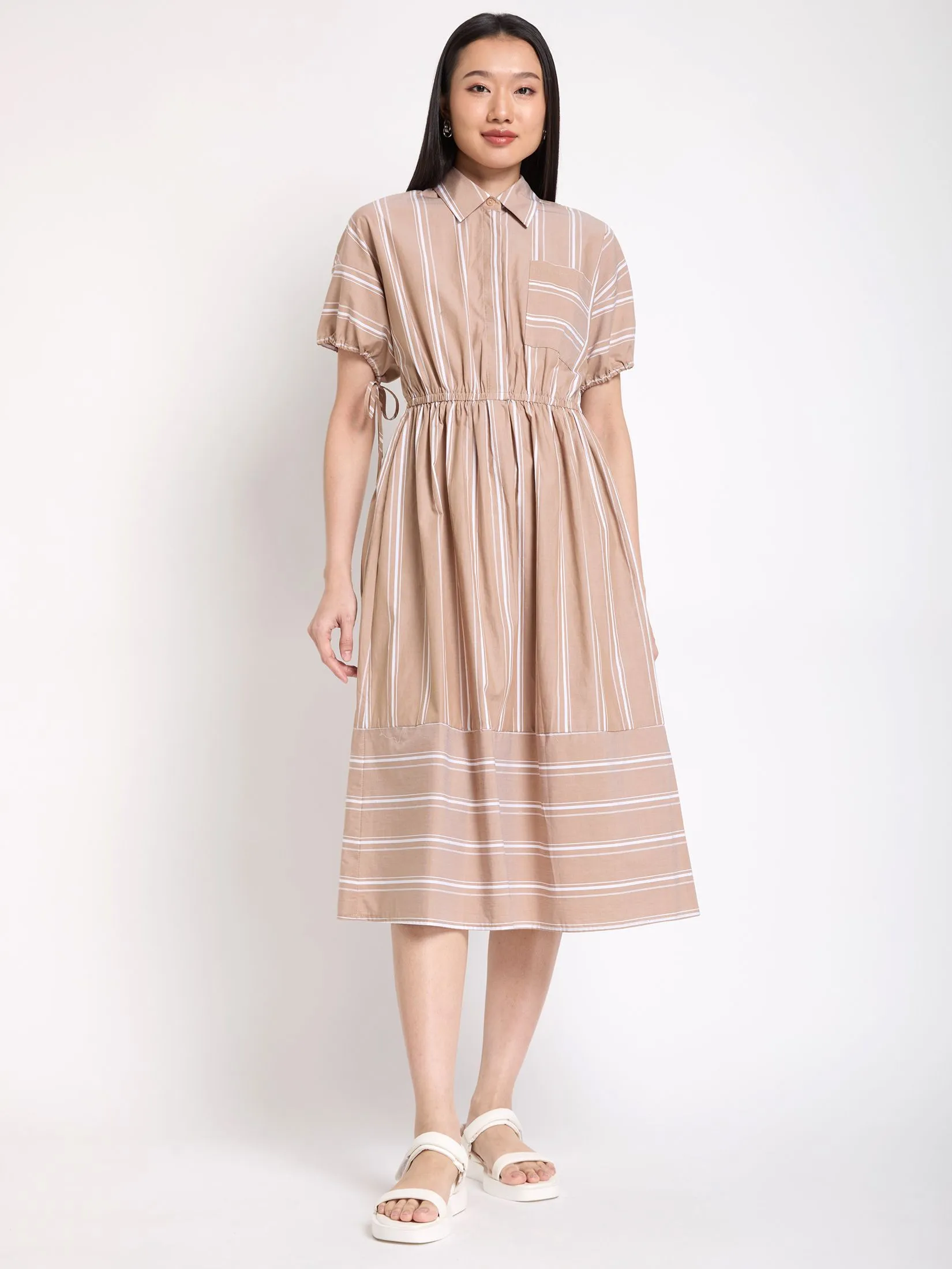 NEXT PHASE Women Maxi Dress Short Sleeves Print