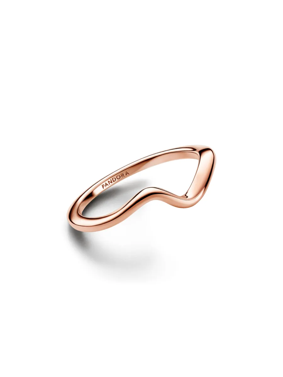 PANDORA Pandora  Wave 14k rose gold-plated ring