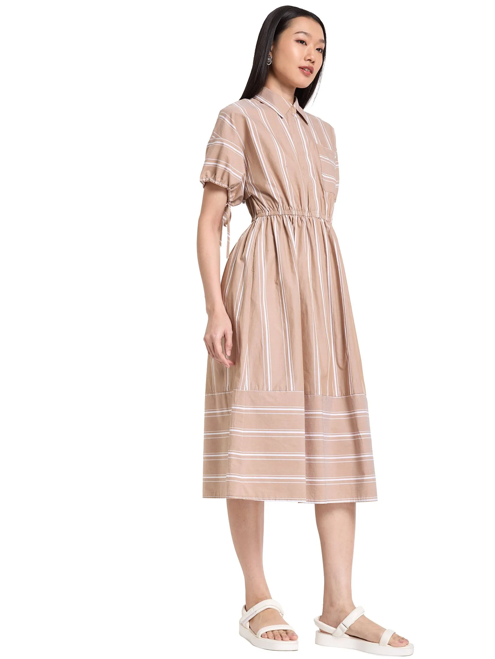 NEXT PHASE Women Maxi Dress Short Sleeves Print