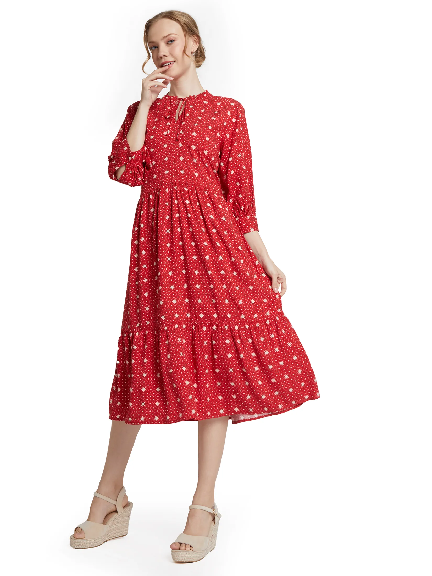 EASY PIECES Women Dress Short Sleeves Print