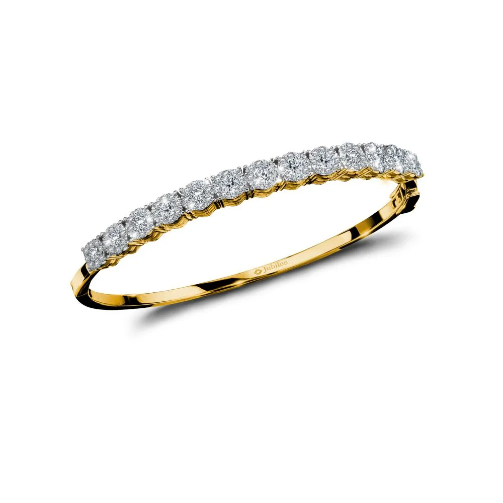 JUBILEE DIAMOND Gold - JUBILEE Classic Flower Bangle B18113EG