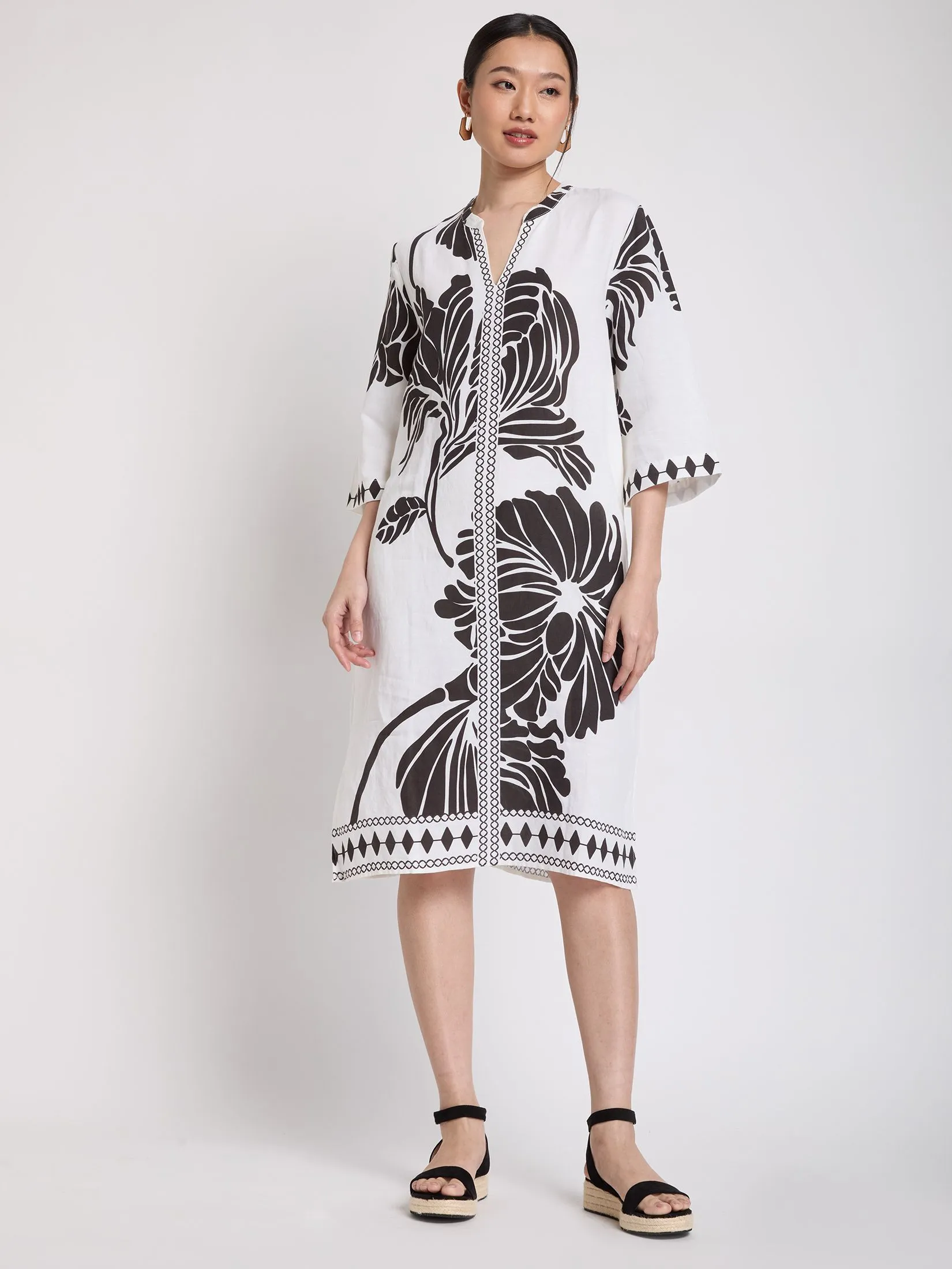 ESTIMATE Women Dress 3/4 Sleeves Printed