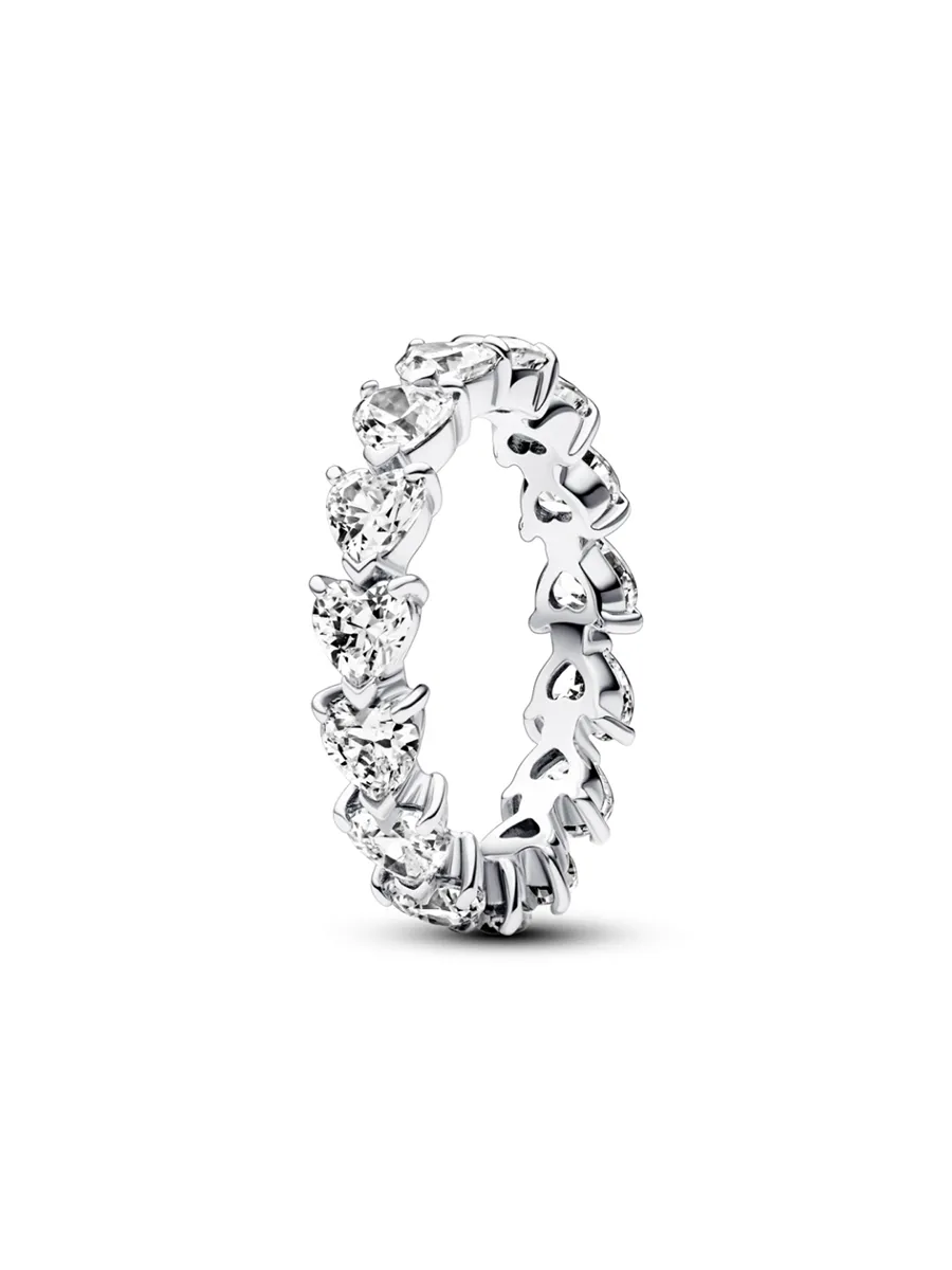 PANDORA Pandora  Hearts sterling silver ring with clear cubic zirconia