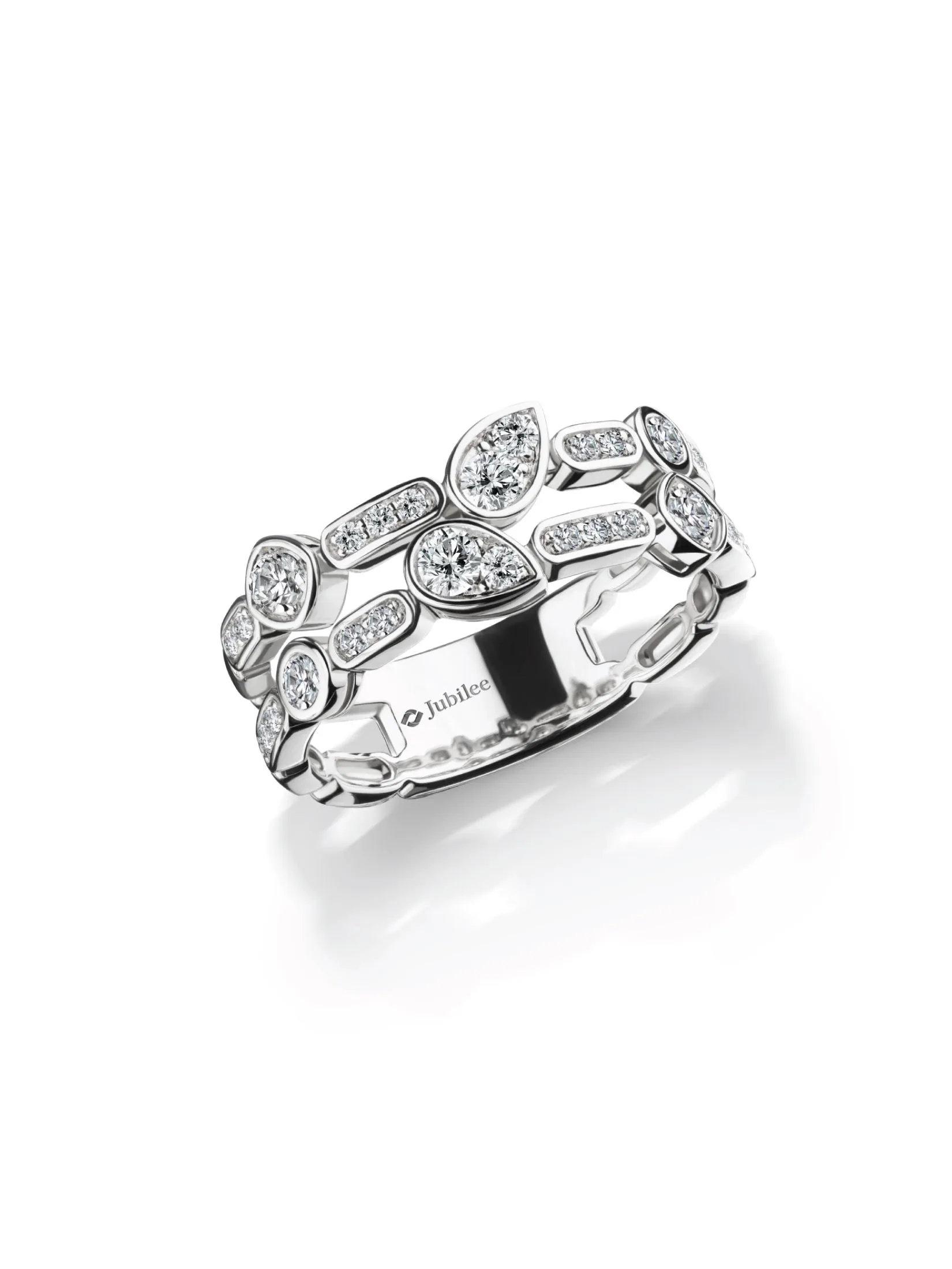 JUBILEE DIAMOND WG - Larme d'Amour Duet Ring