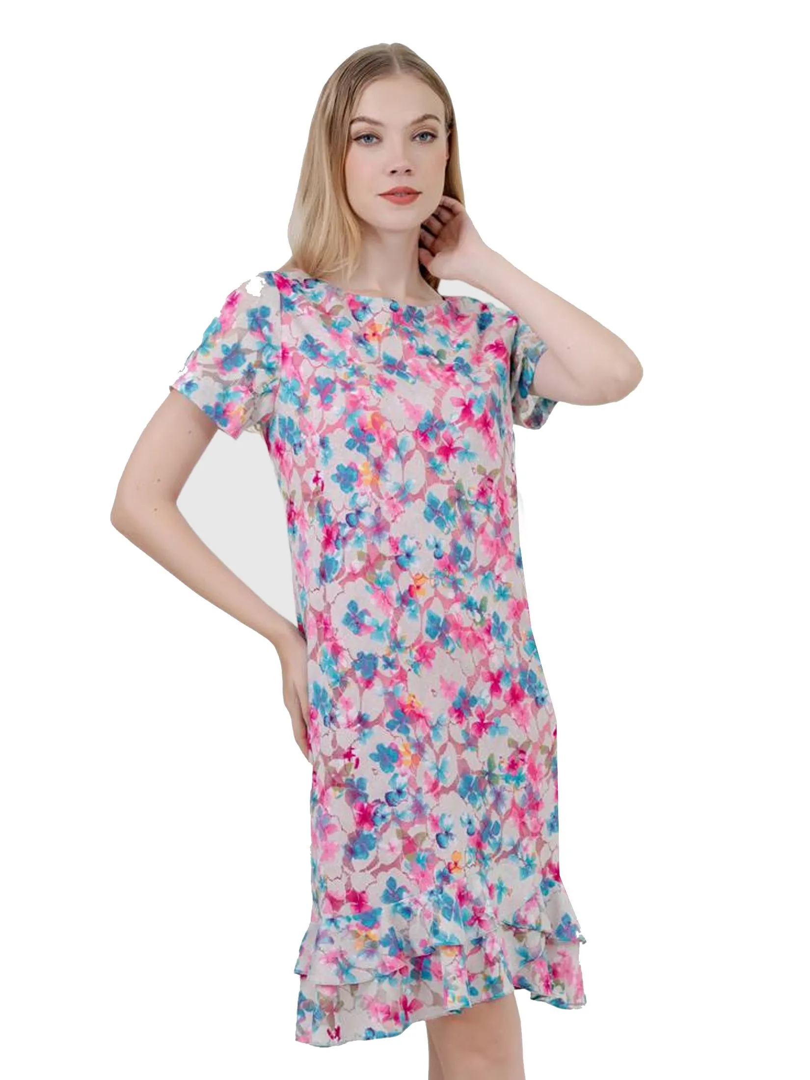 VERONIQA Women Dress Velvet Pink