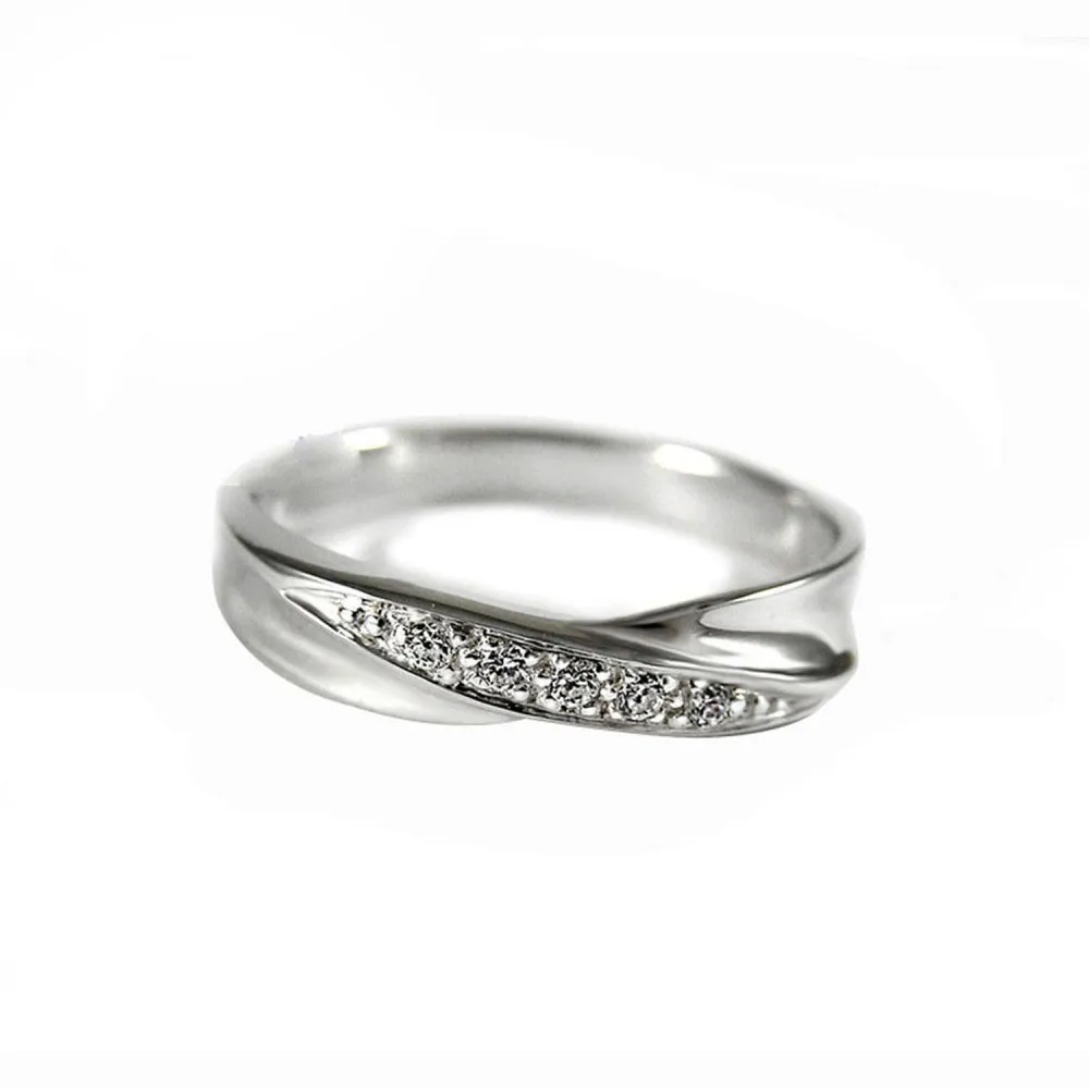 FINEJEWELTHAI [Made By Order]  Women  Couple sterling silver Ring with AAA Grade Cubic Zirconia Silver