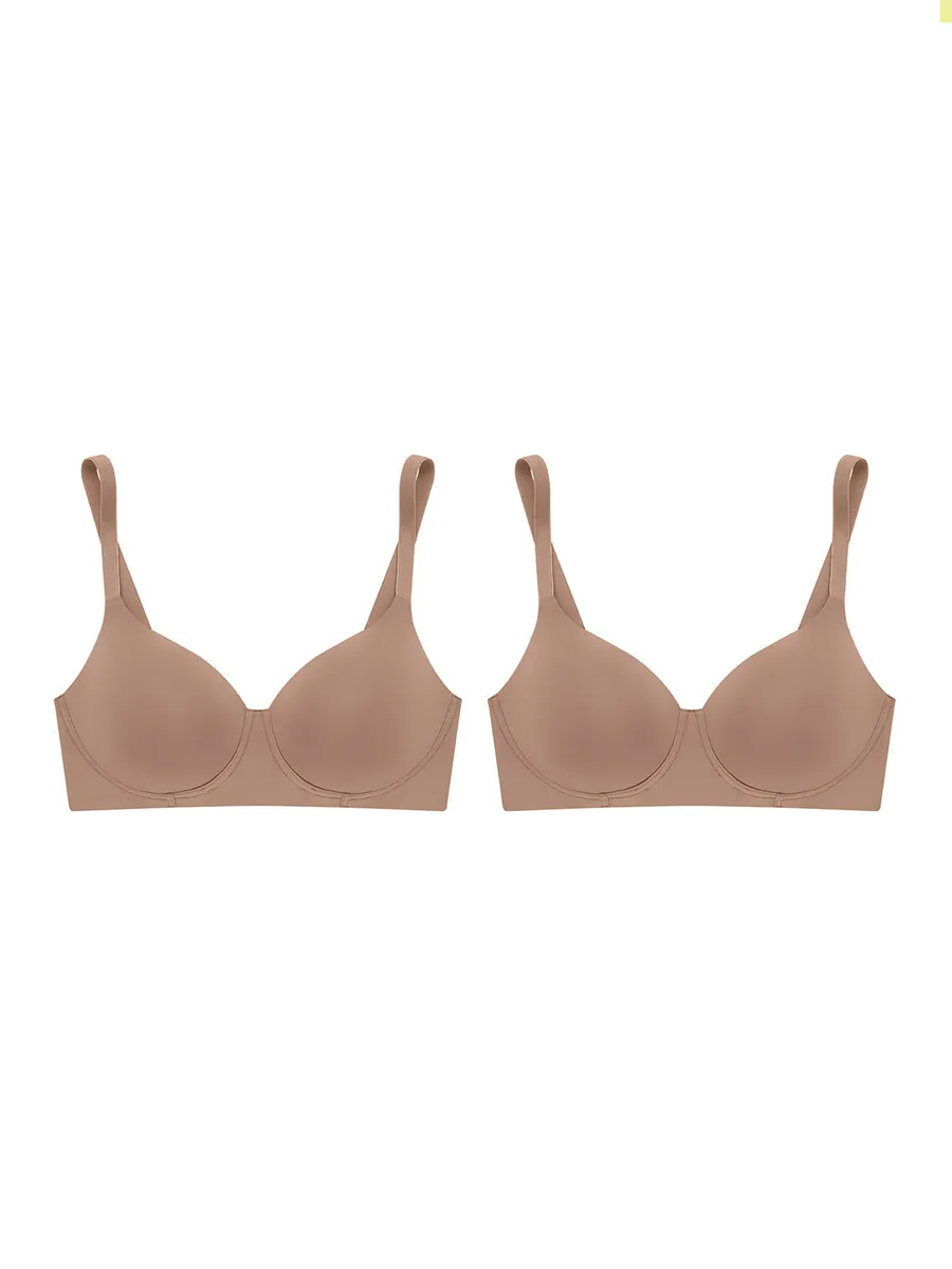 SABINA [Pack 2 Piece] Bra Seamless Fit Perfect Bra Collection - Tan