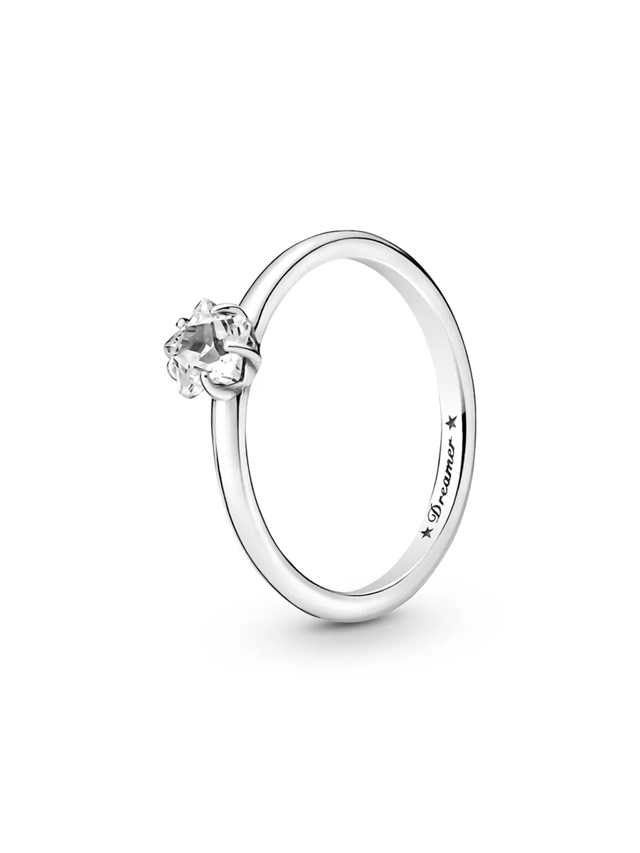 PANDORA Silver Star sterling silver ring with  clear cubic zirconia