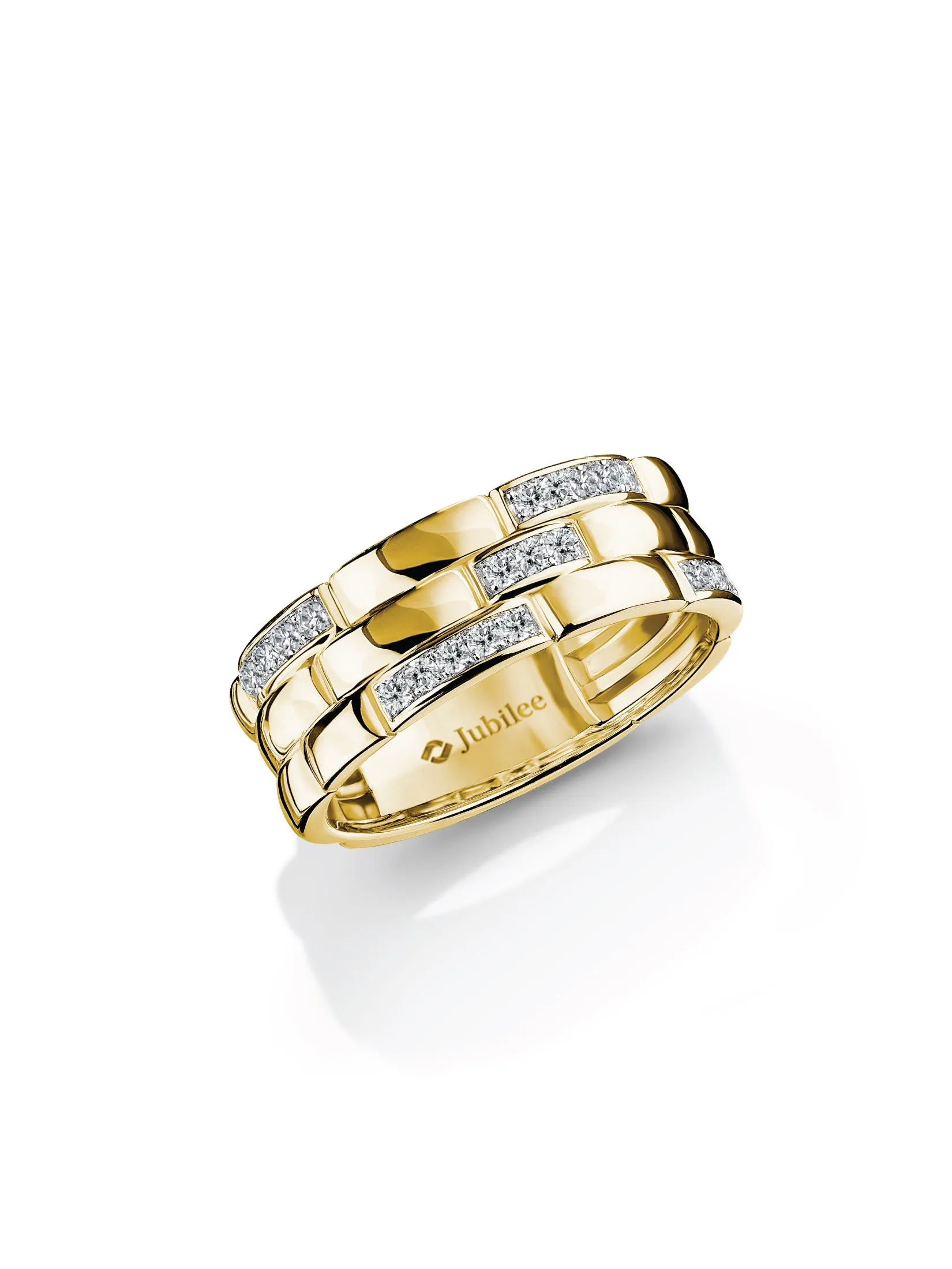 JUBILEE DIAMOND Gold - Lumiere Brique Triple Row Band