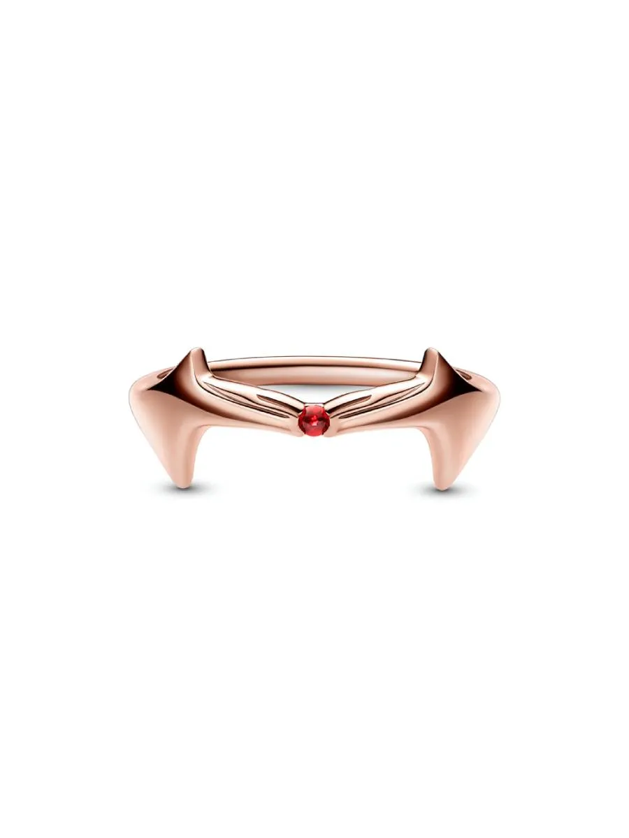 PANDORA Rose Marvel Scarlet Witch 14k rose gold-plated ring with salsa red crystal unisex