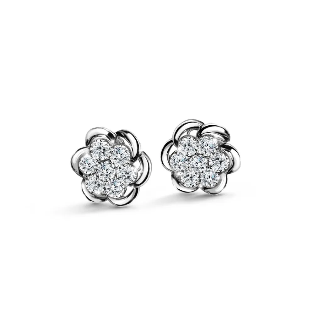 JUBILEE DIAMOND WG - Double Jasmine Diamond Earrings E19510EW