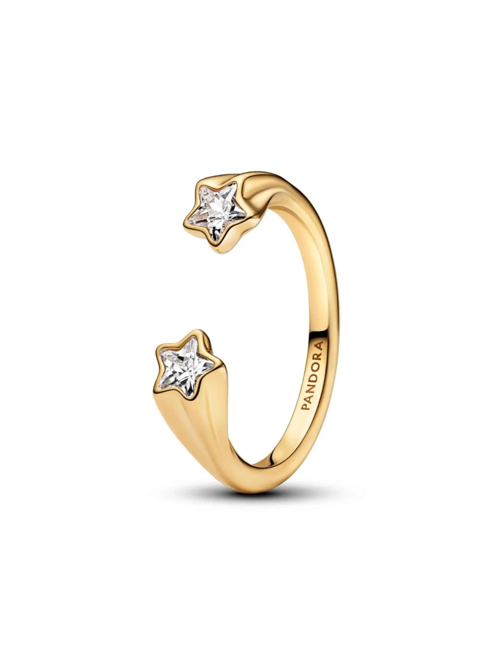 PANDORA Gold Shooting star 14k gold-plated open ring