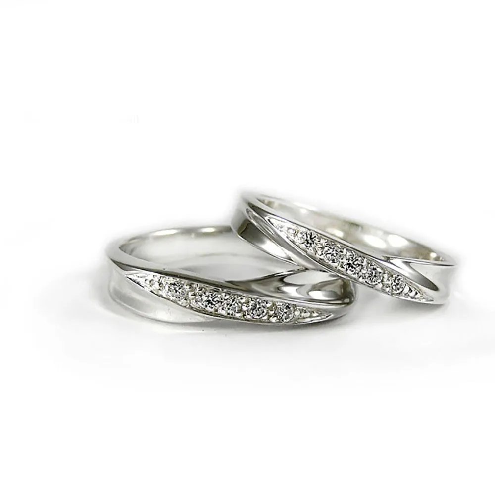 FINEJEWELTHAI [Made By Order] Women Couple Diamond Cz sterling silver Ring  Silver