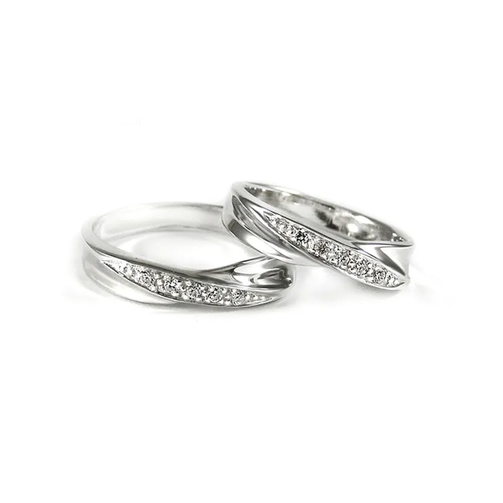 FINEJEWELTHAI [Made By Order]  Women  Couple sterling silver Ring with AAA Grade Cubic Zirconia Silver