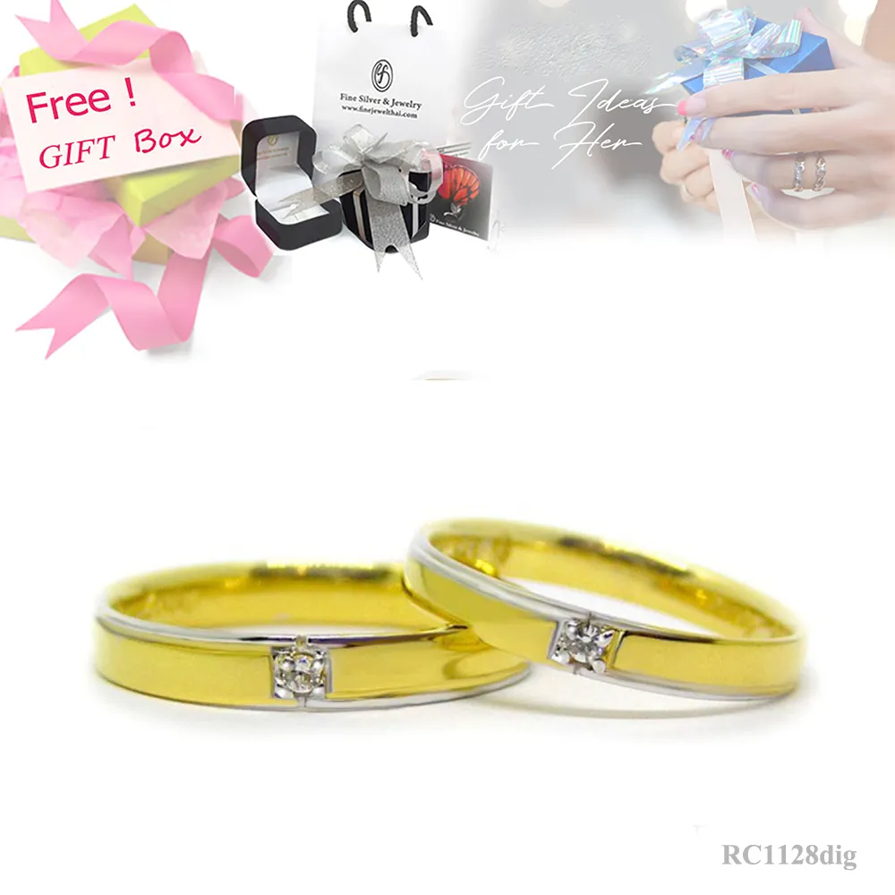 FINEJEWELTHAI [Made By Order] Women Couple Diamond silver Ring  Gold