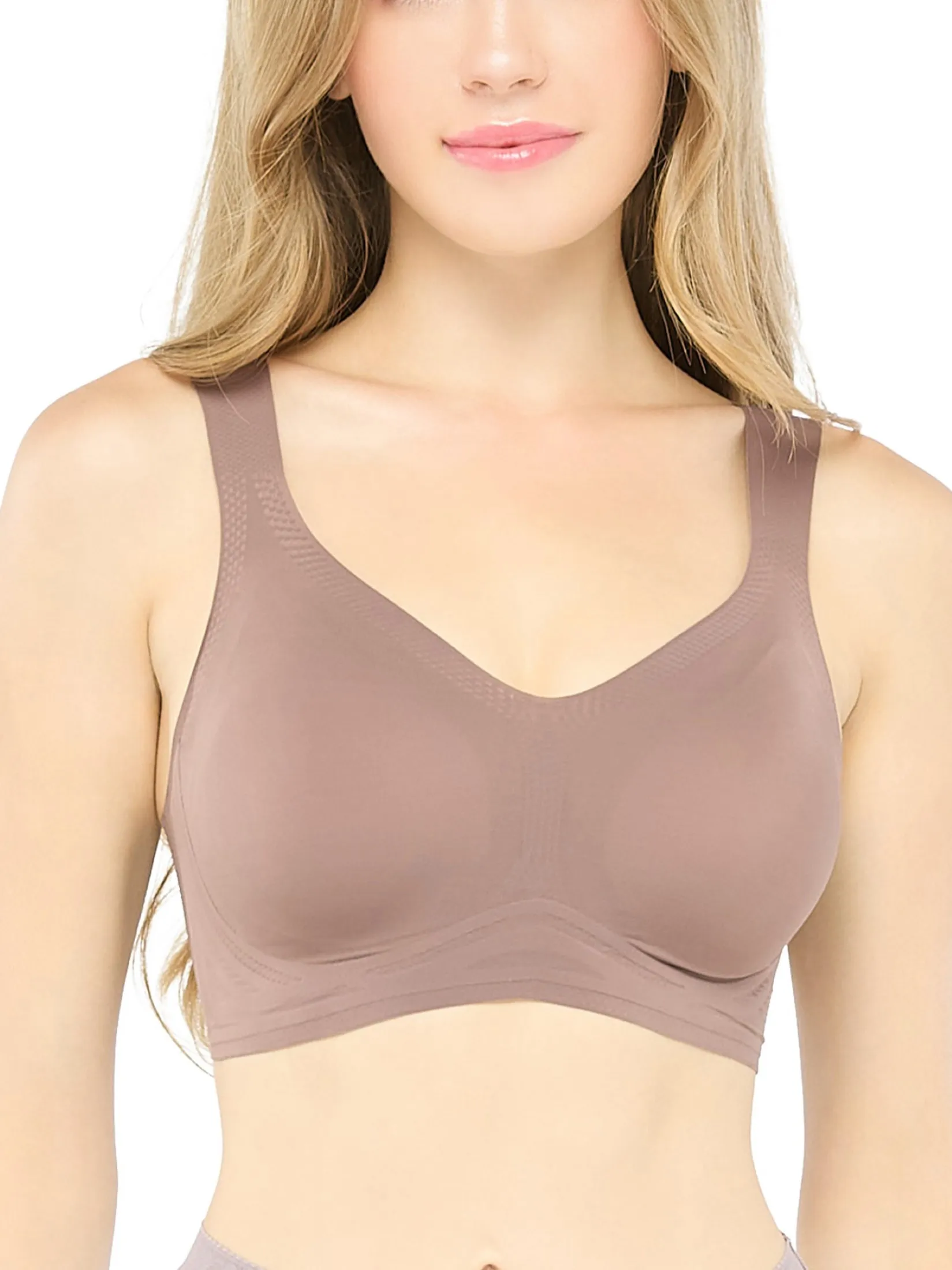 WACOAL Women Smooth lingerie wireless bra Brown