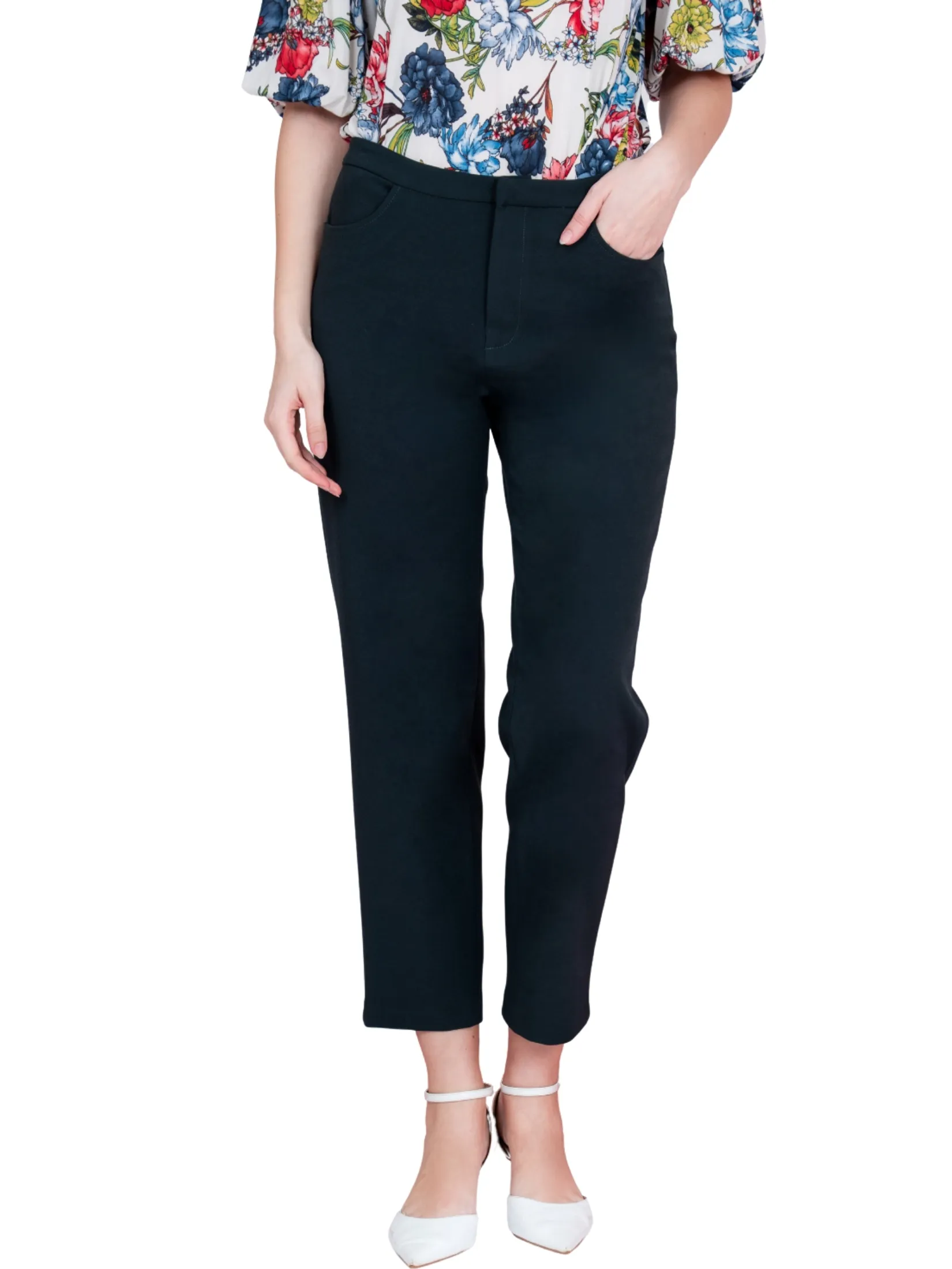 MIKIKO Women Pants Trousers Suiting Spendex Green