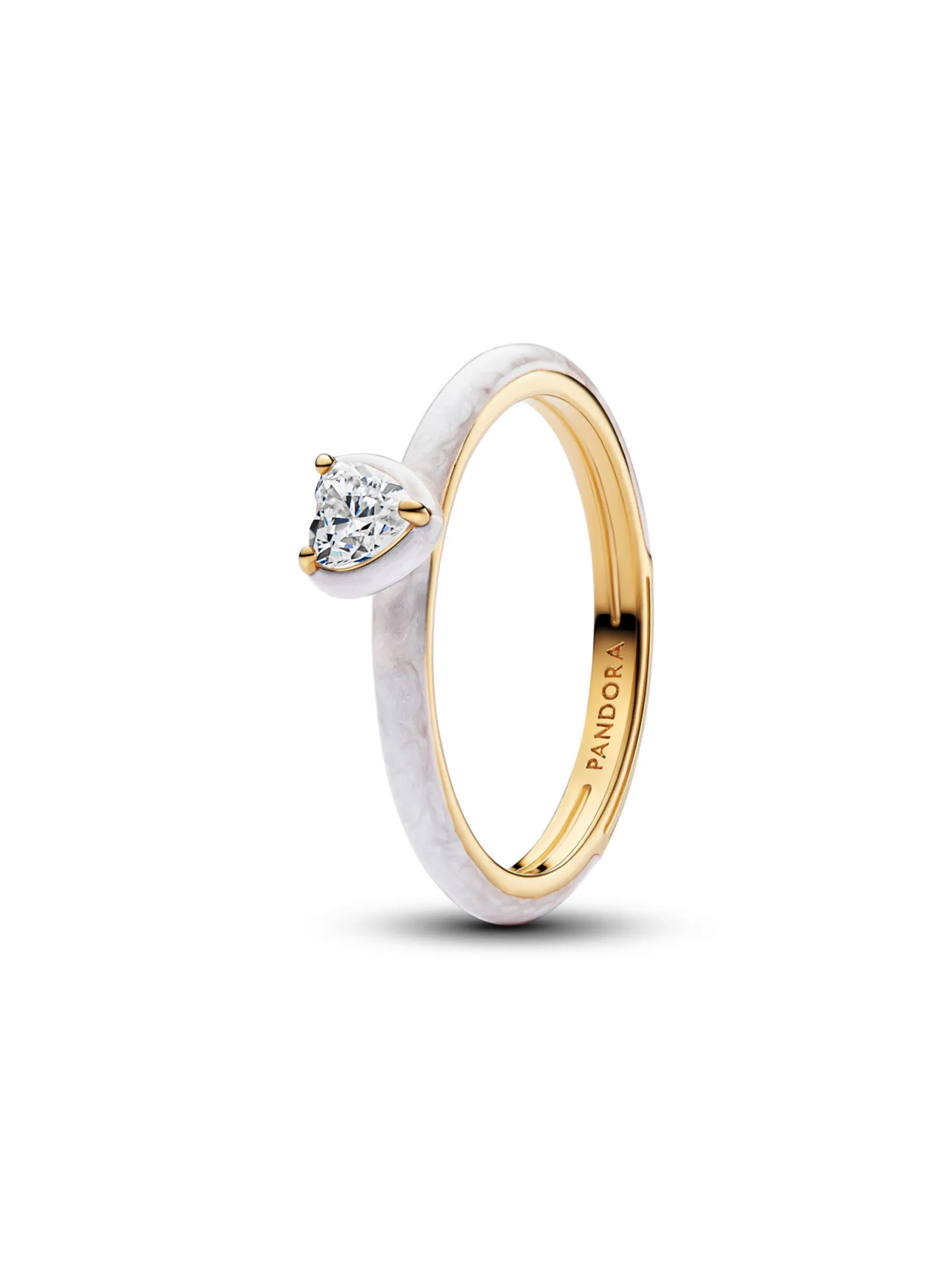 PANDORA Gold White Chakra Heart Ring