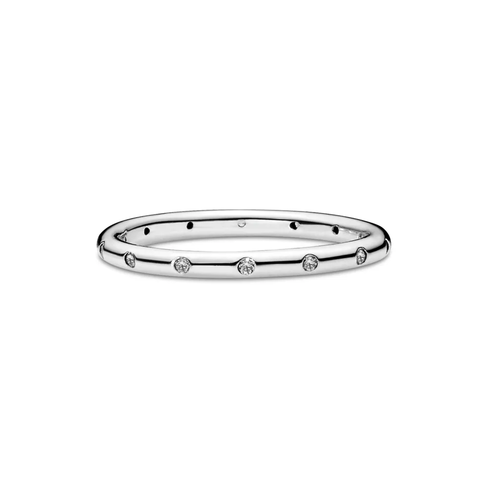 PANDORA Silver Simple Sparkling Band Ring