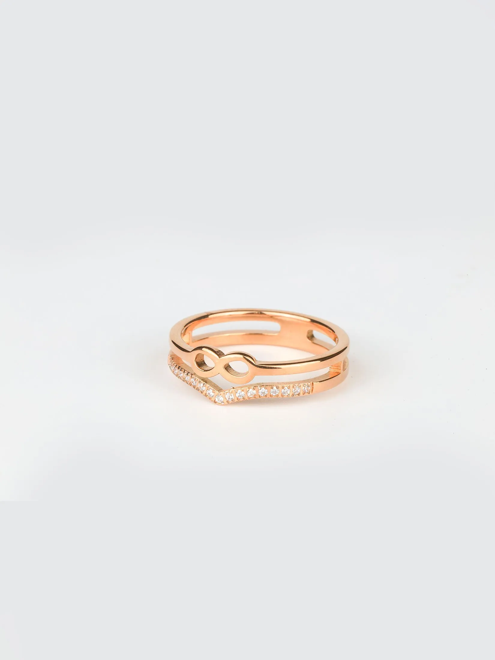 FONNEY Women's  Iris  ring - rosegold color