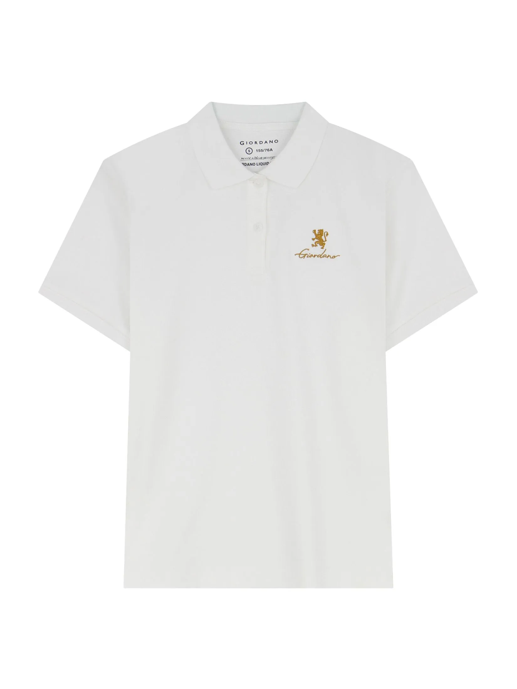 GIORDANO Women's Comfort Interlock Polo (Liquid Touch)  White
