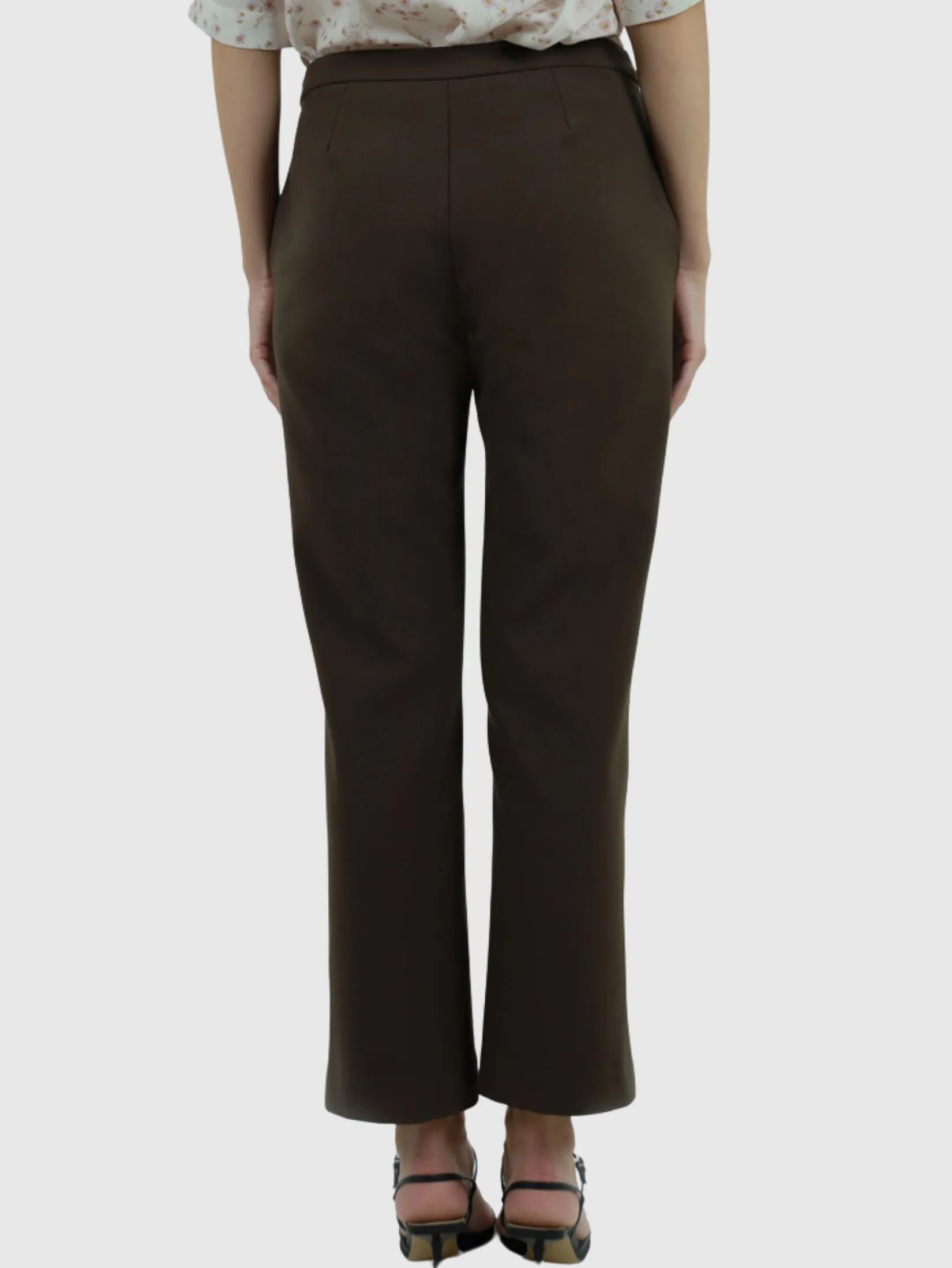 VERONIQA Women Pants Trousers Suiting Spendex Brown