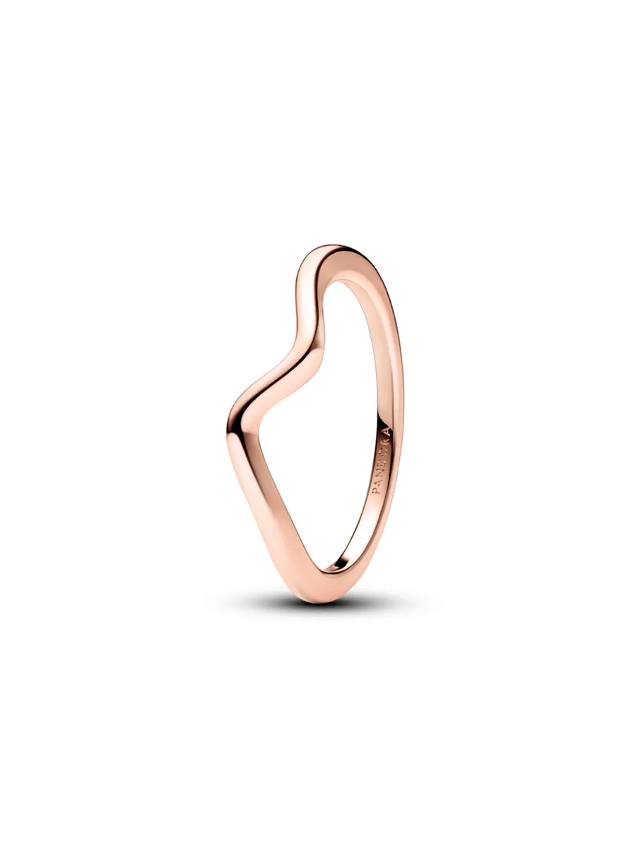 PANDORA Pandora  Wave 14k rose gold-plated ring
