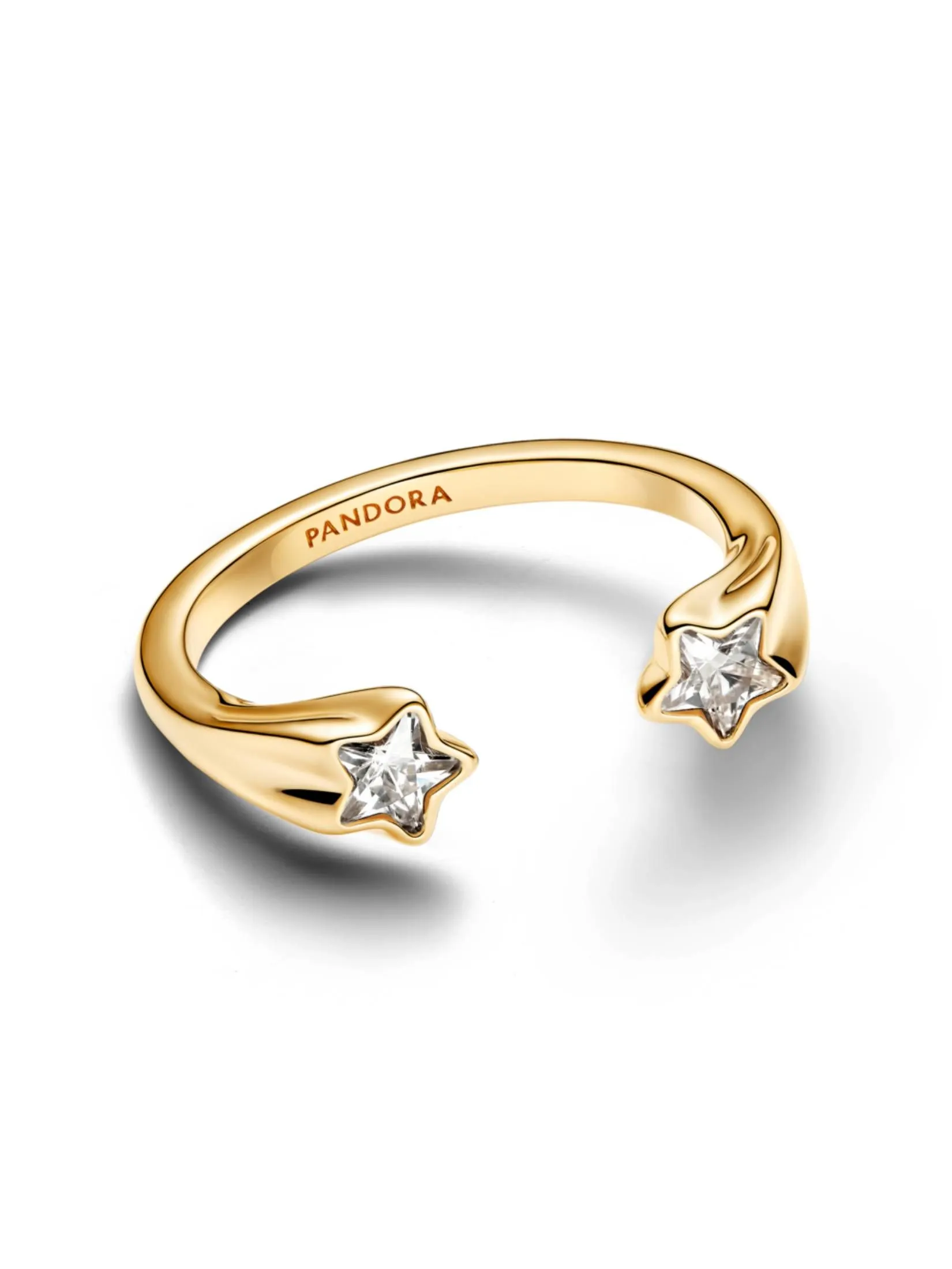 PANDORA Gold Shooting star 14k gold-plated open ring