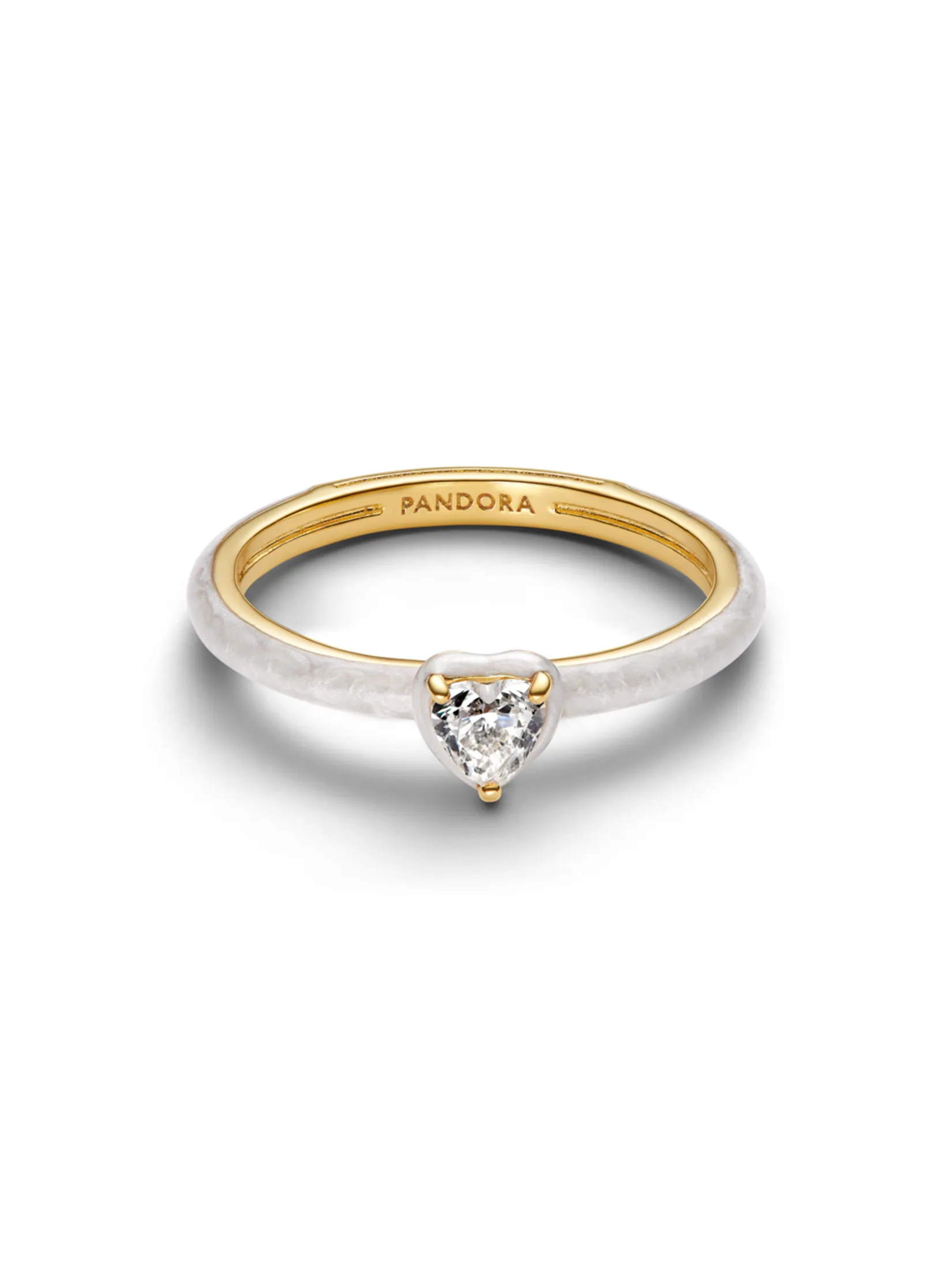 PANDORA Gold White Chakra Heart Ring