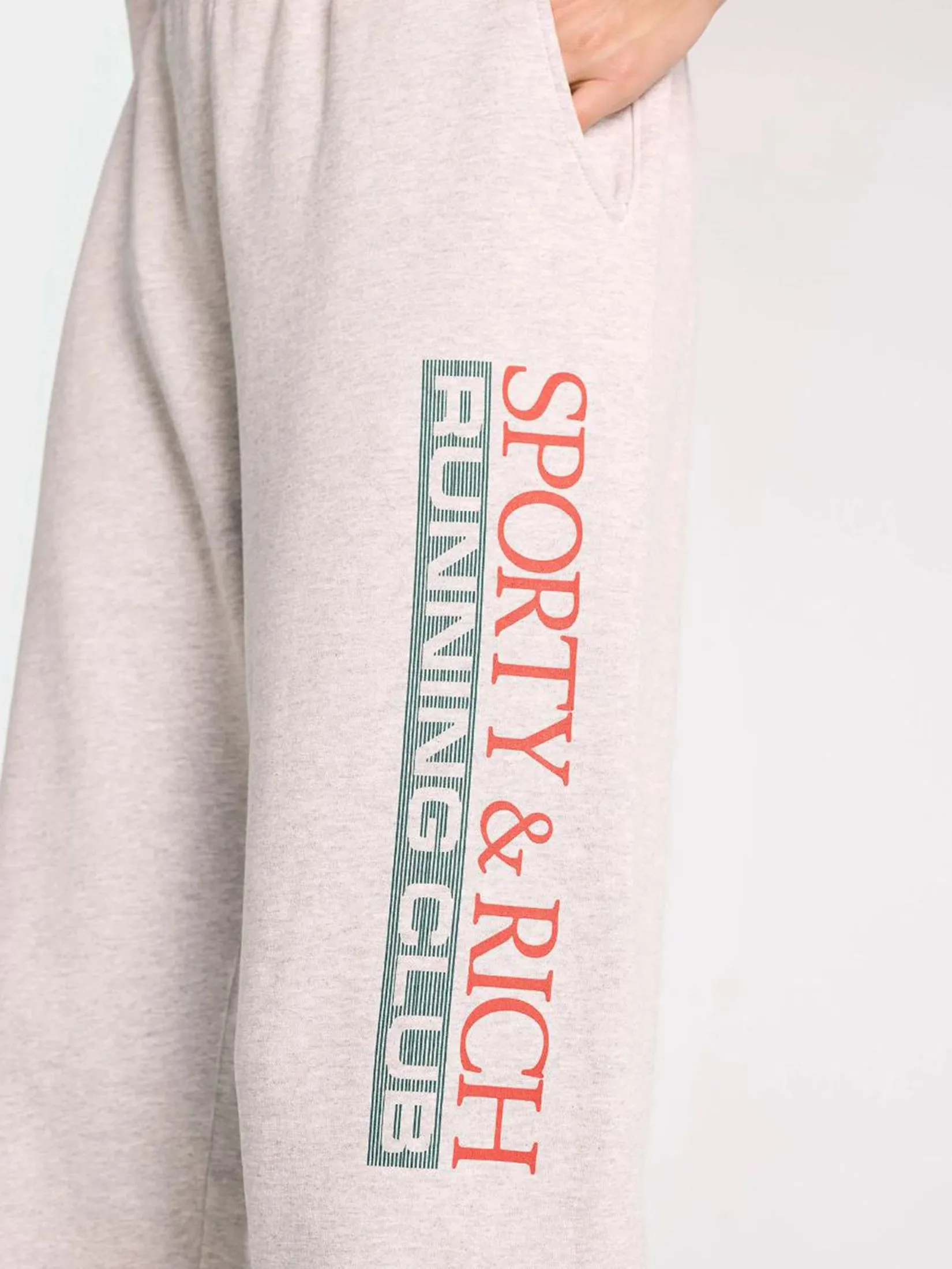 SPORTY & RICH Unisex Sweatpant Finish Line - Heather Gray/Multi