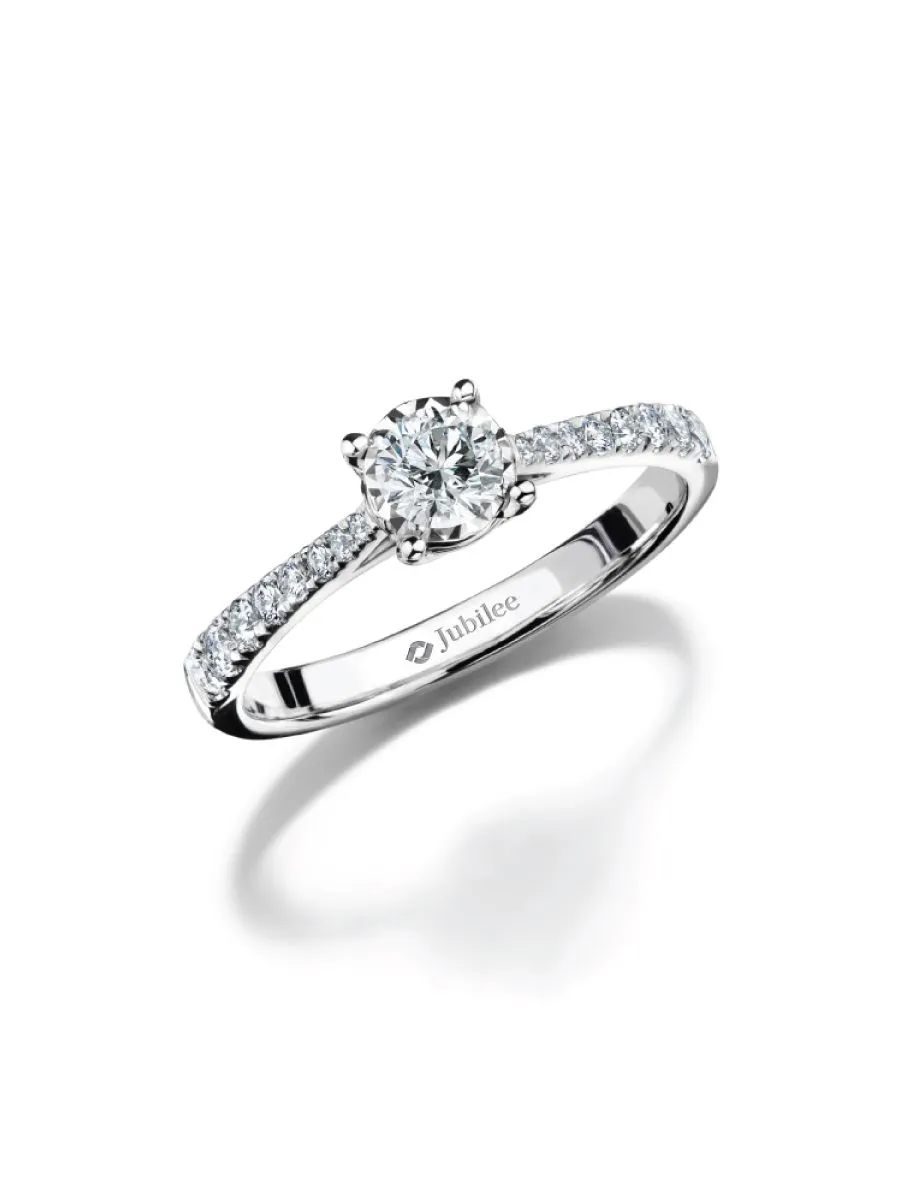 JUBILEE DIAMOND WG - Cordial Compass Pave Solitaire Ring