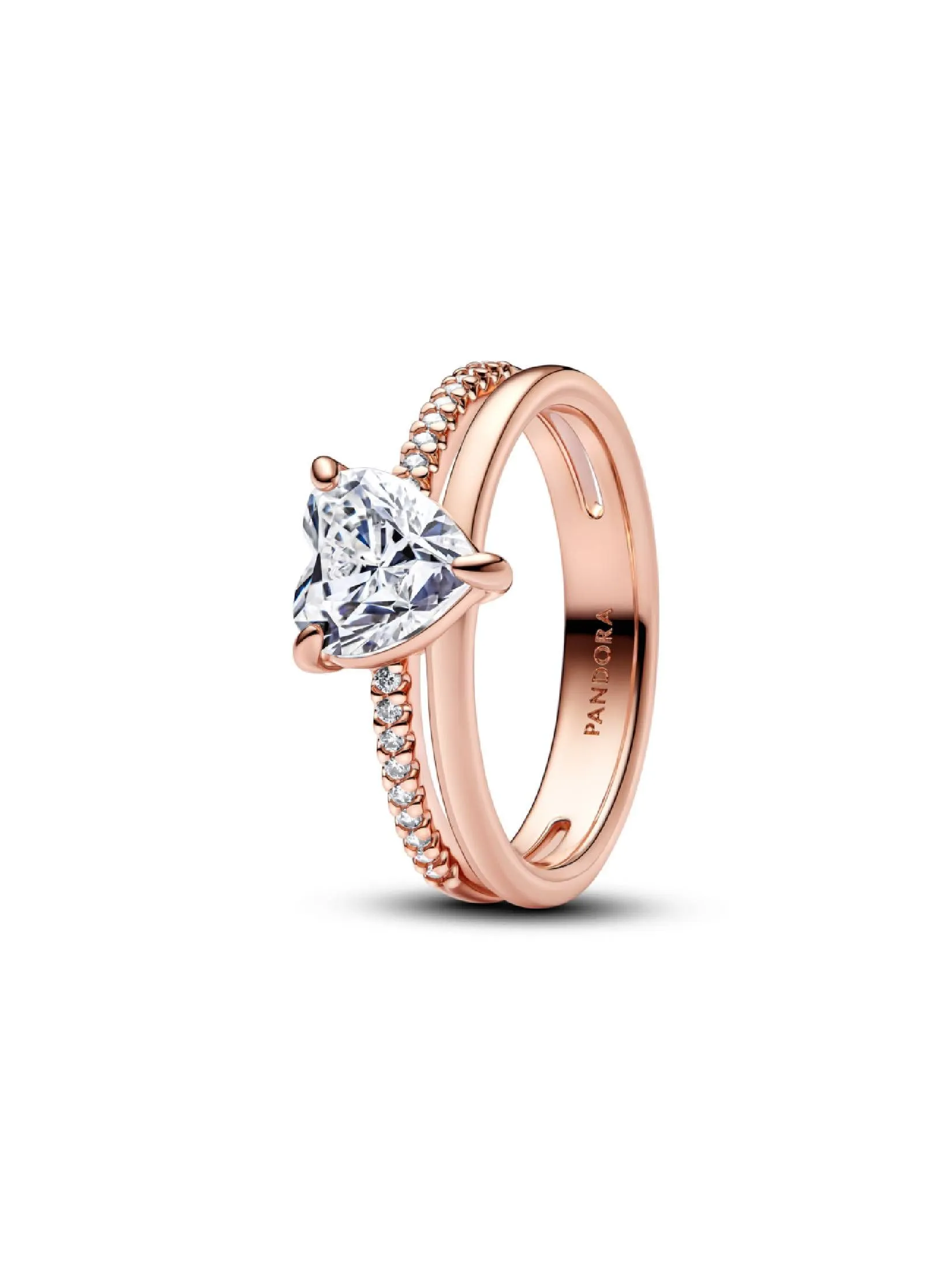 PANDORA Rose Pandora Heart 14k rose gold-plated ring