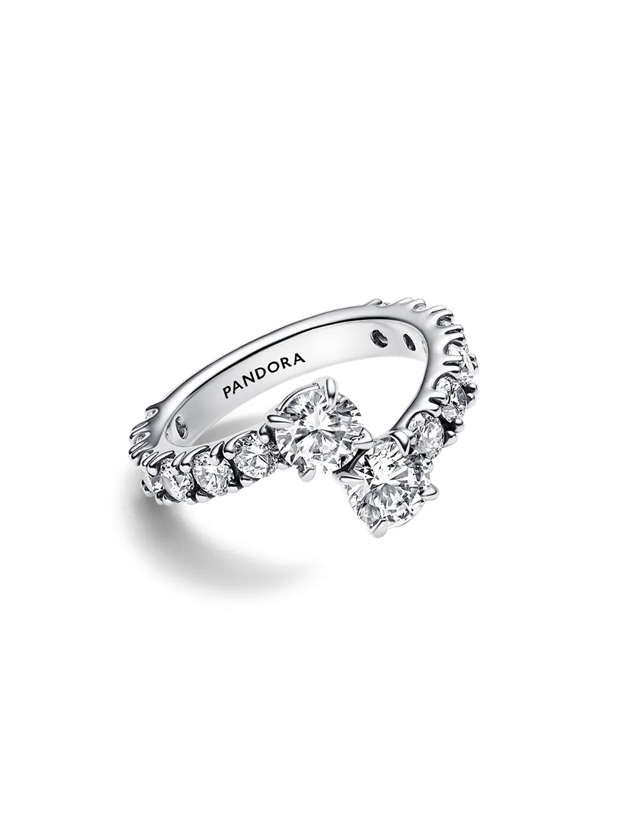 PANDORA Silver Sterling ring with clear cubic zirconia