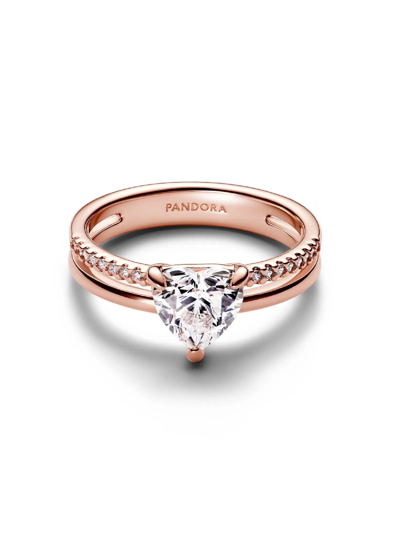 PANDORA Rose Pandora Heart 14k rose gold-plated ring