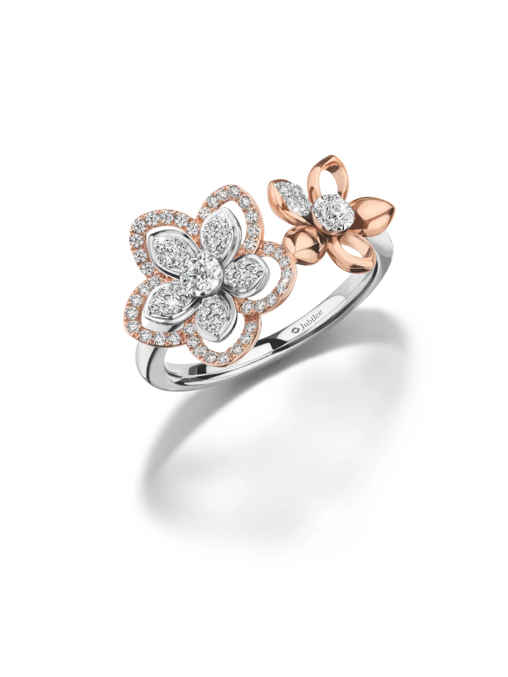 JUBILEE DIAMOND WG - Everbloom Dual Flowers Ring